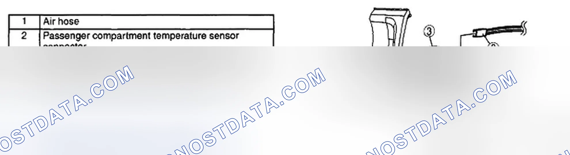 Scheme 103: PASSENGER COMPARTMENT TEMPERATURE SENSOR REMOVAL/INSTALLATION