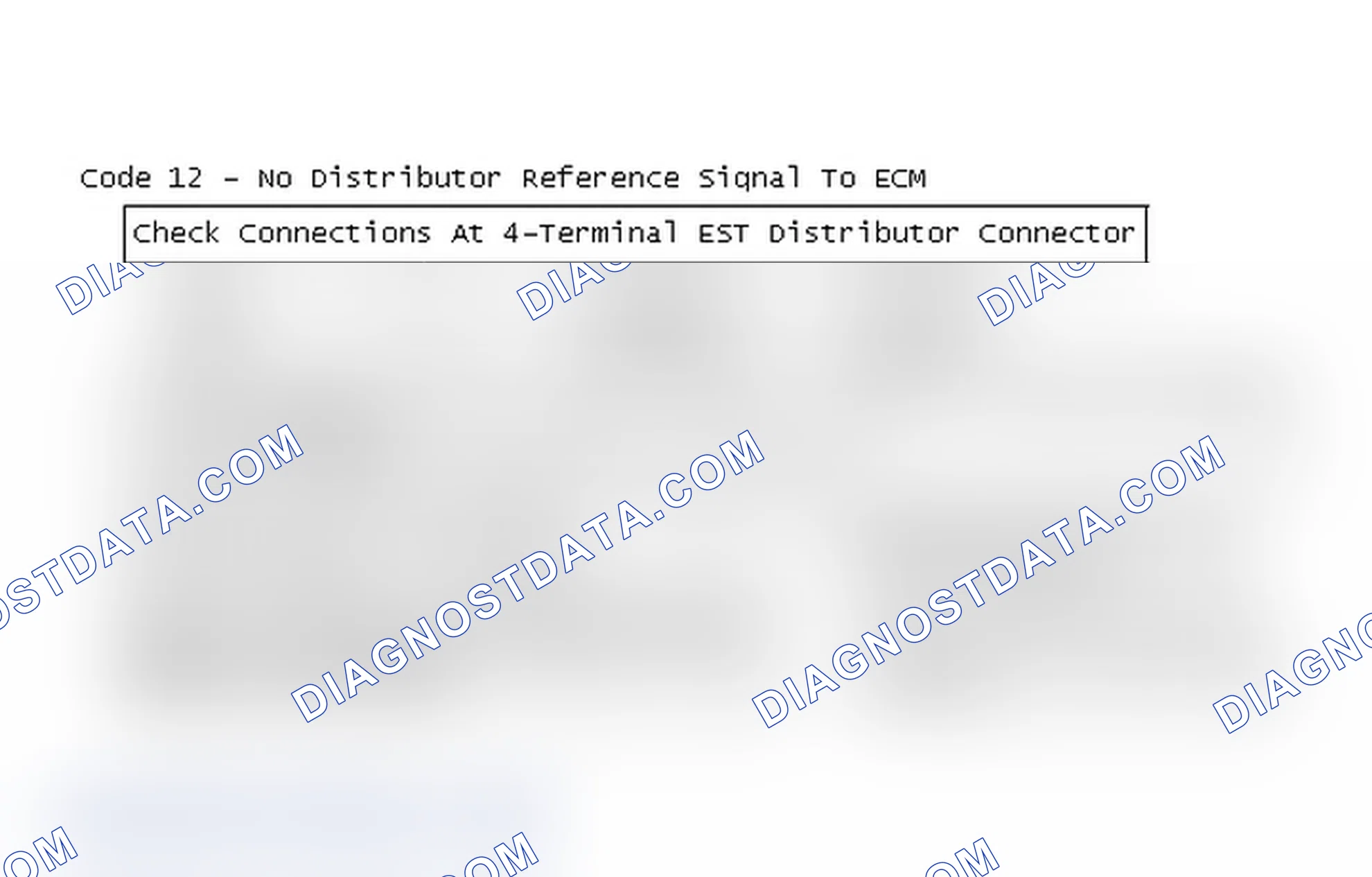 Scheme 164: Flow Chart - Code 12 - No Distributor Reference Signal To ECM