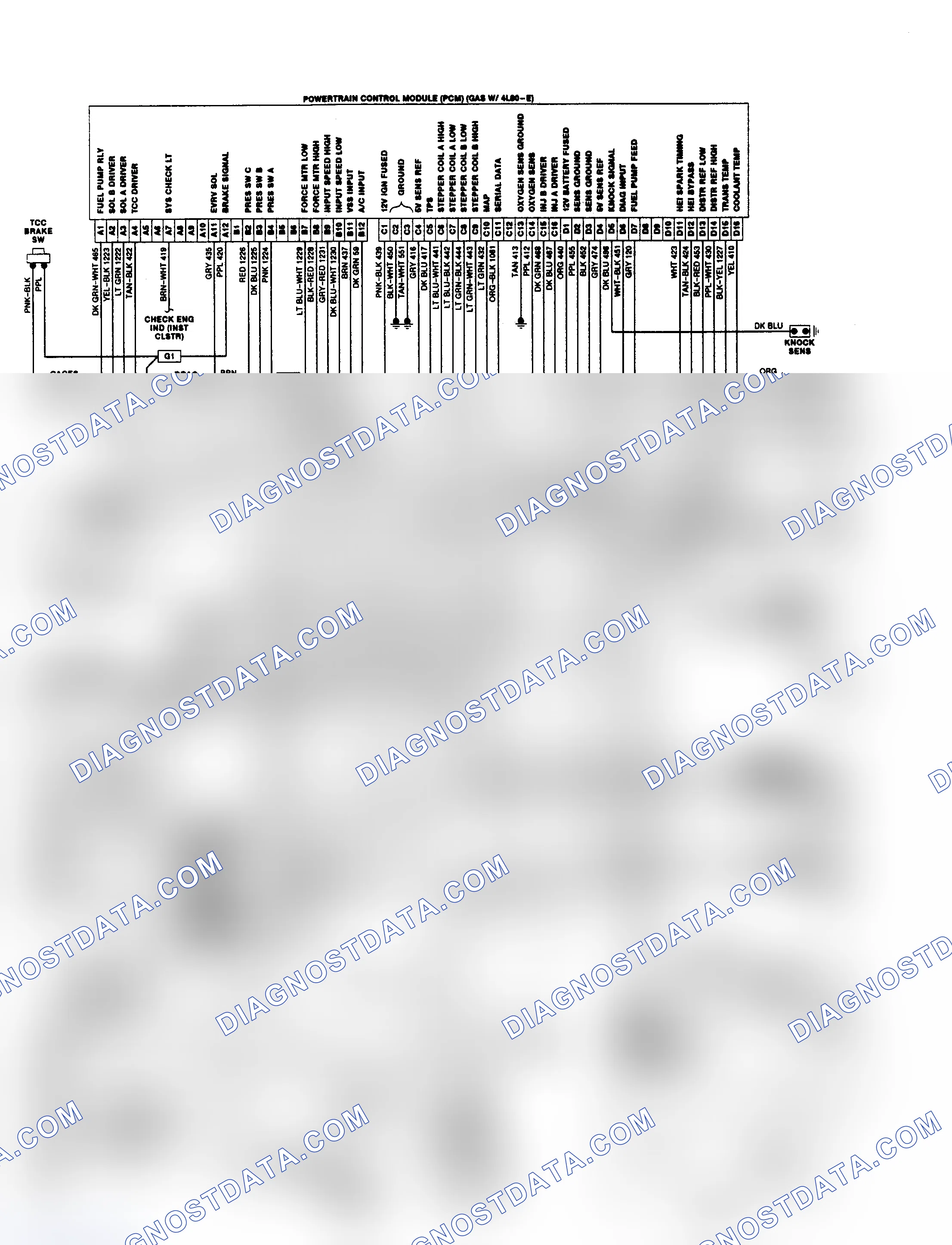 Scheme 9: Wiring Diagram ("G" Series 5.7/7.4L w/ 4L80-E Trans.)