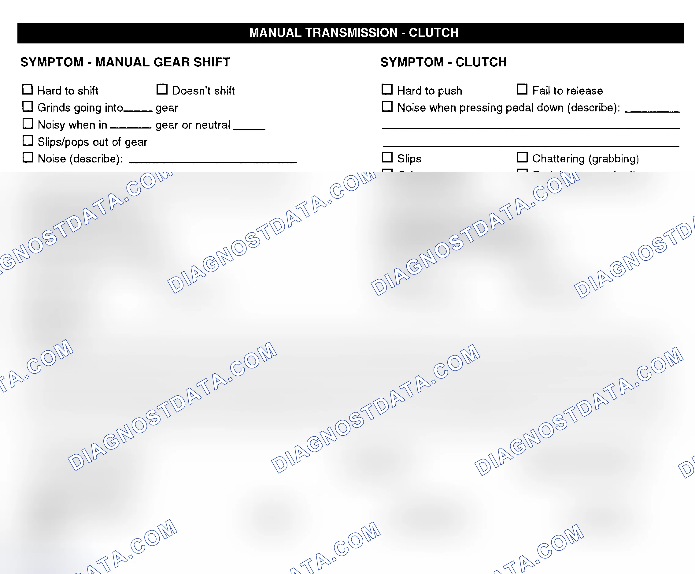 Scheme 10: Manual Transmission & Clutch