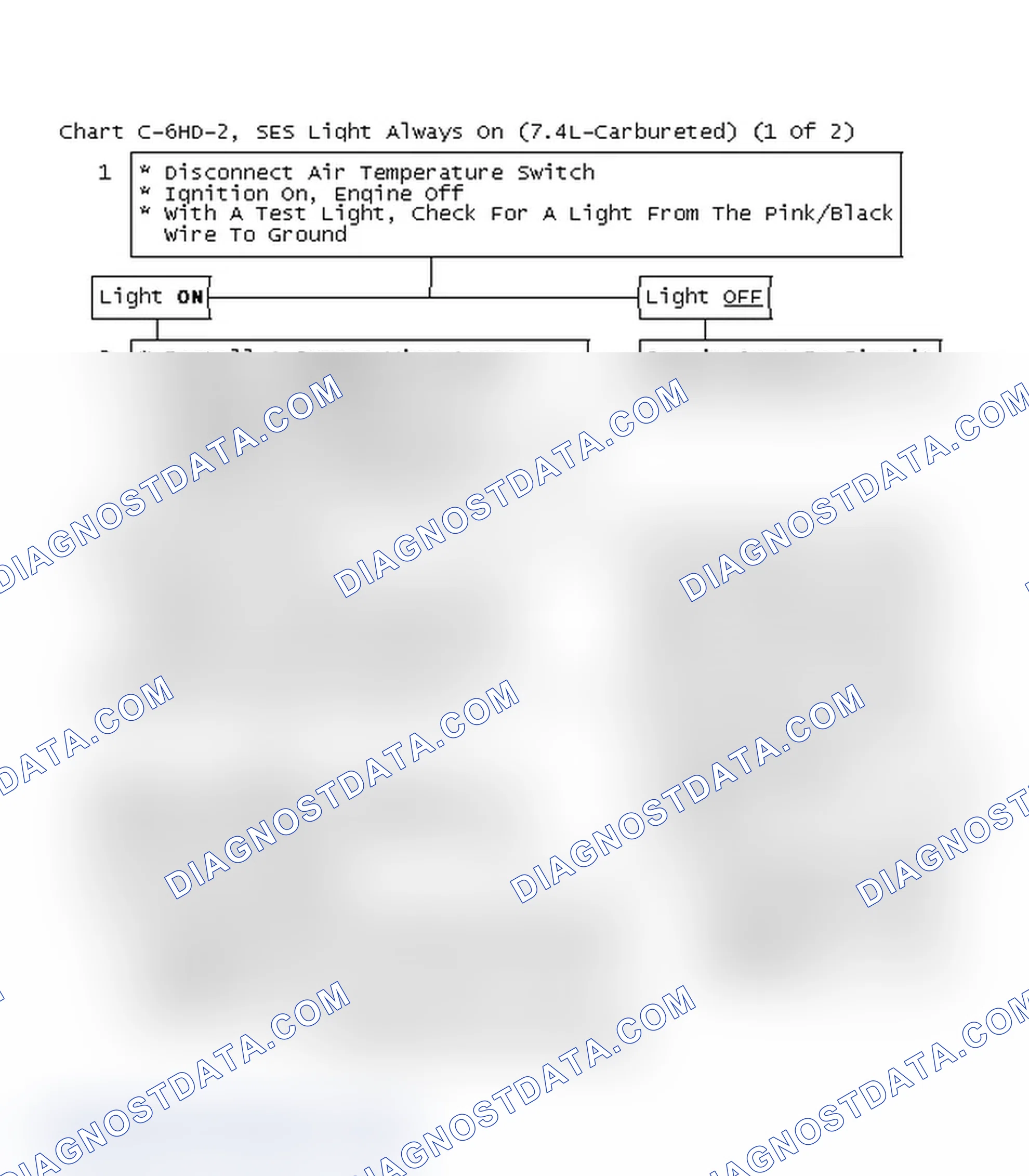 Scheme 93: Chart C-6HD-2, SES Light Always On (7.4L-Carbureted) (1 Of 2)