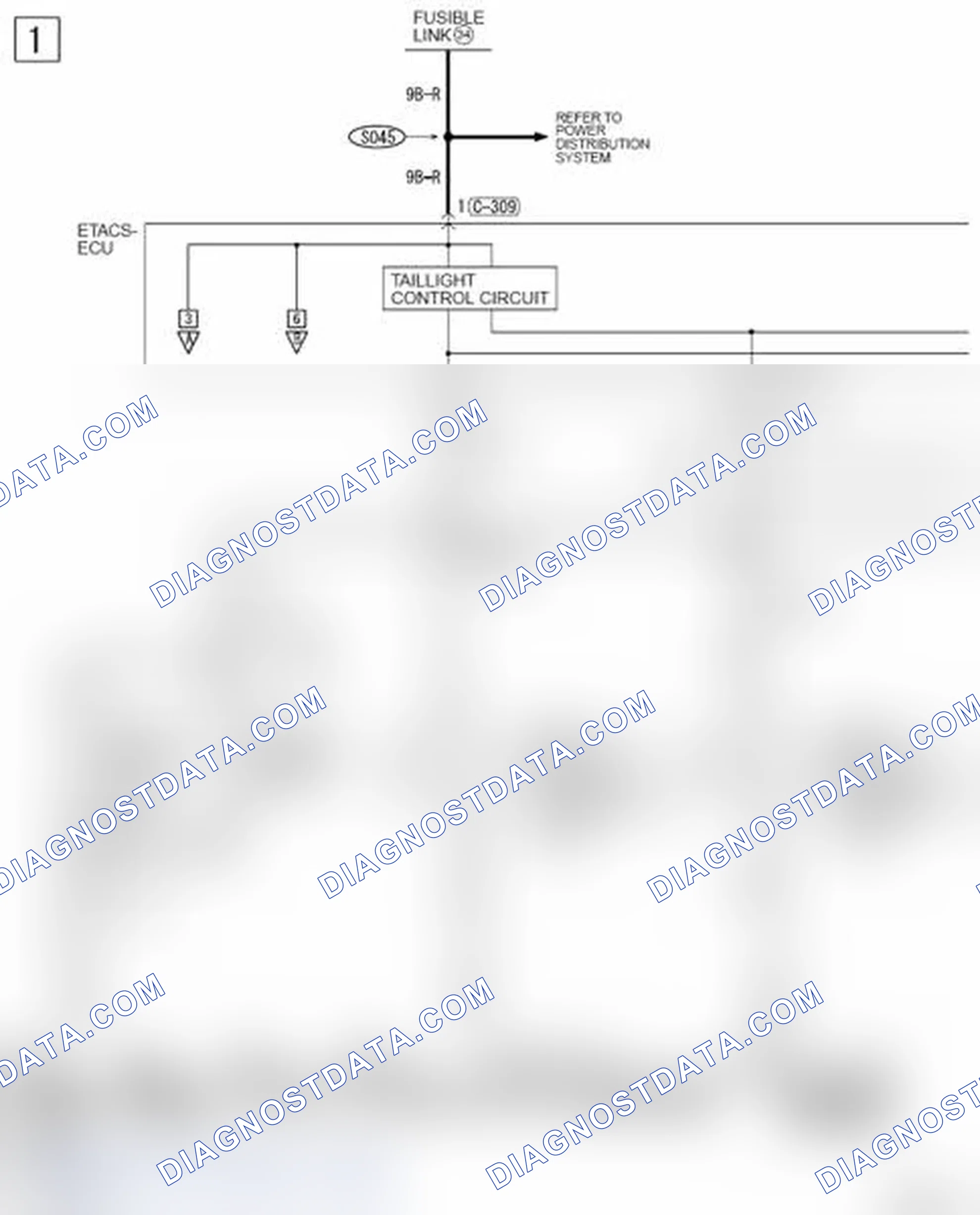 Scheme 689: TAILLIGHT, POSITION LIGHT, REAR SIDE MARKER LIGHT, LICENSE PLATE LIGHT AND LIGHTING MONITOR TONE ALA