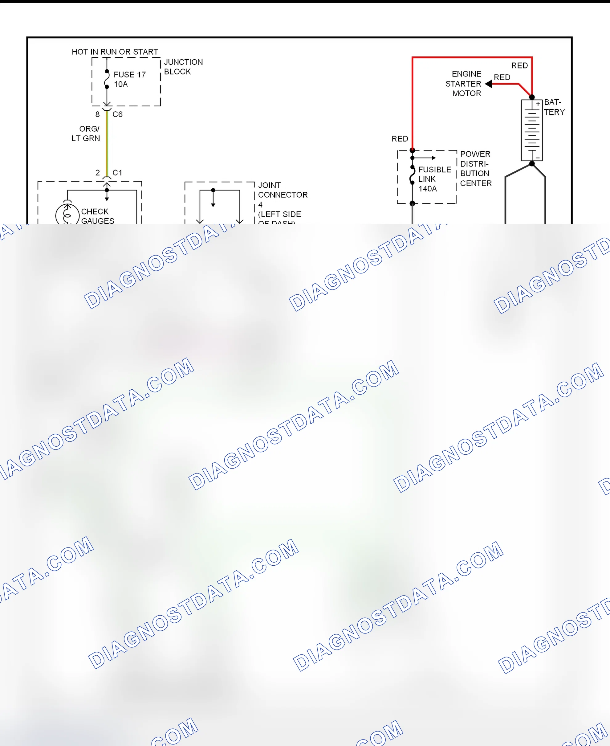 Scheme 1: Charging System Wiring Diagram (Dakota)