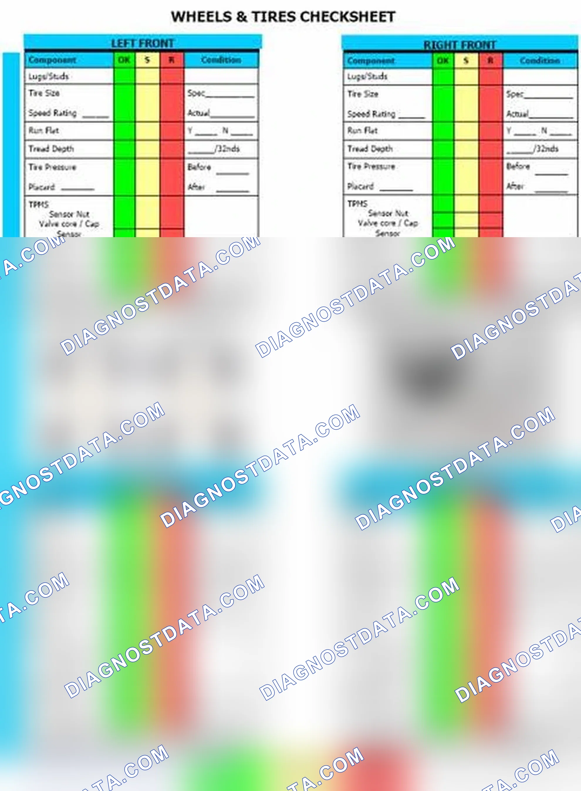 Scheme 35: Wheels & Tires Checksheet (2 Of 2)