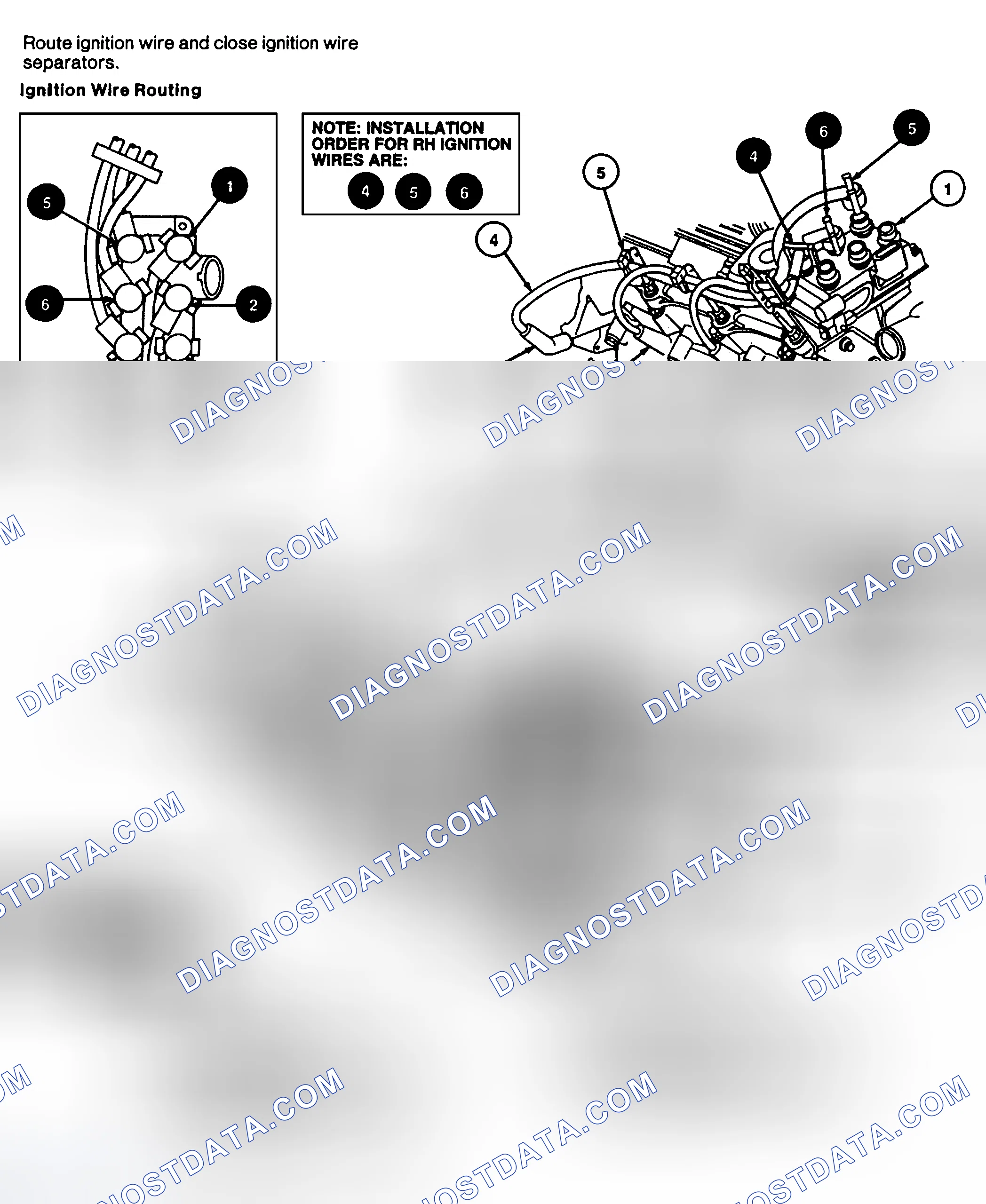 Scheme 4: Spark Plug Wire Routing (3.0L - Windstar)