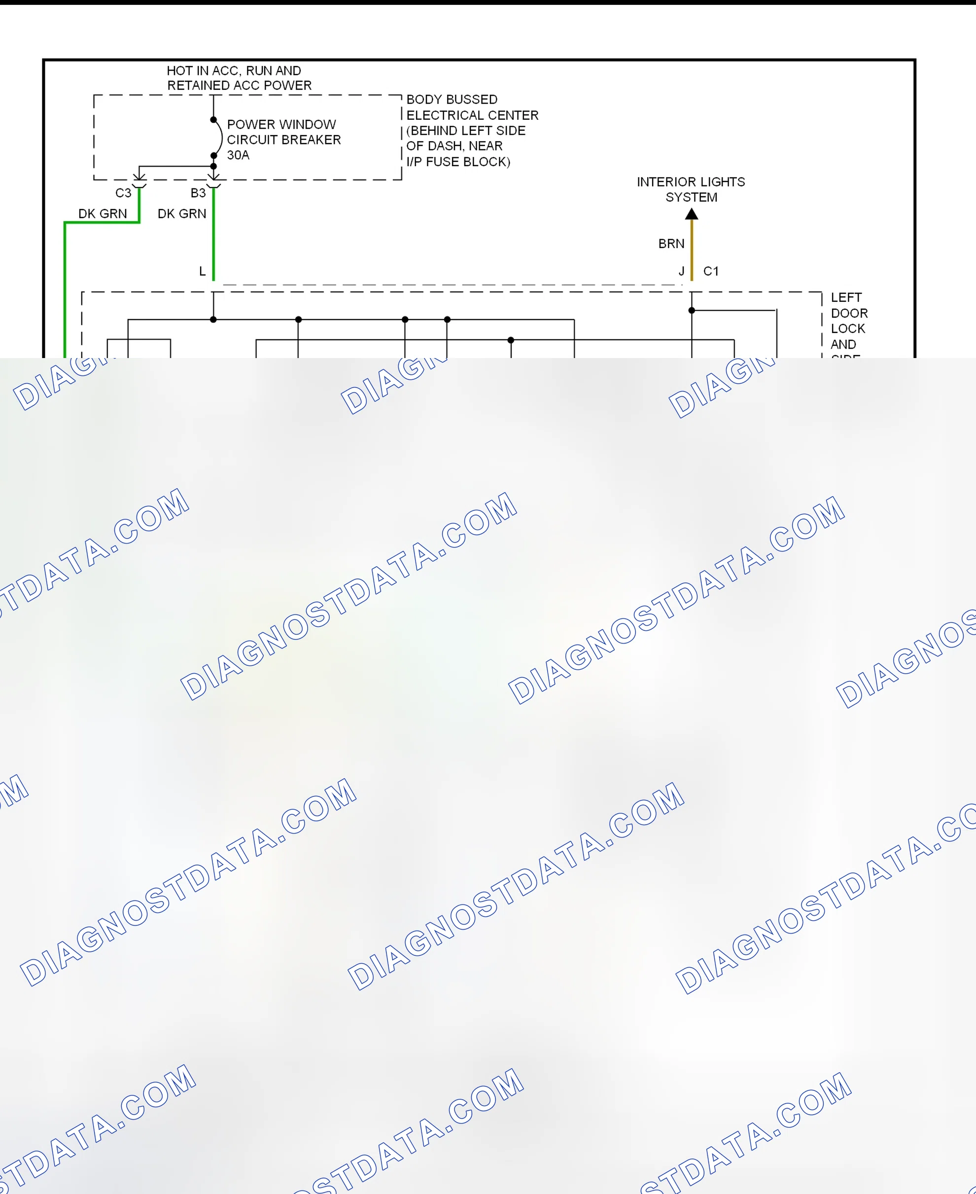 Scheme 4: Power Window System Schematic (Hombre)