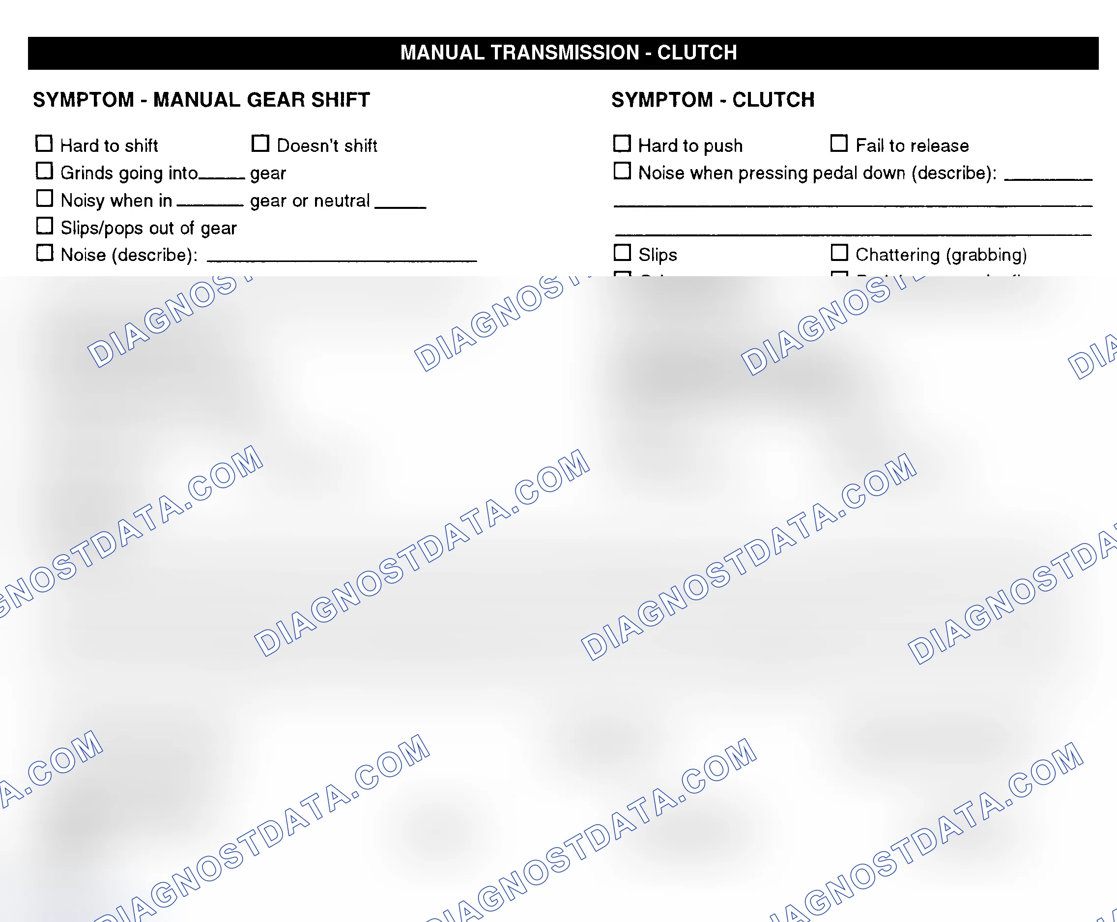 Scheme 10: Manual Transmission & Clutch