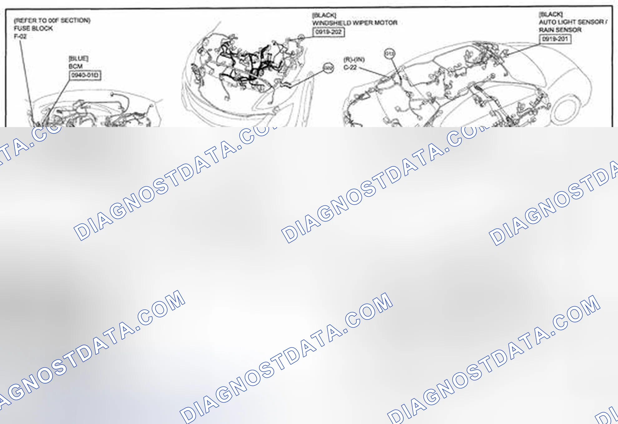 Scheme 333: Wiper And Washer Wiring Diagram - 0919-2a (2 Of 2)