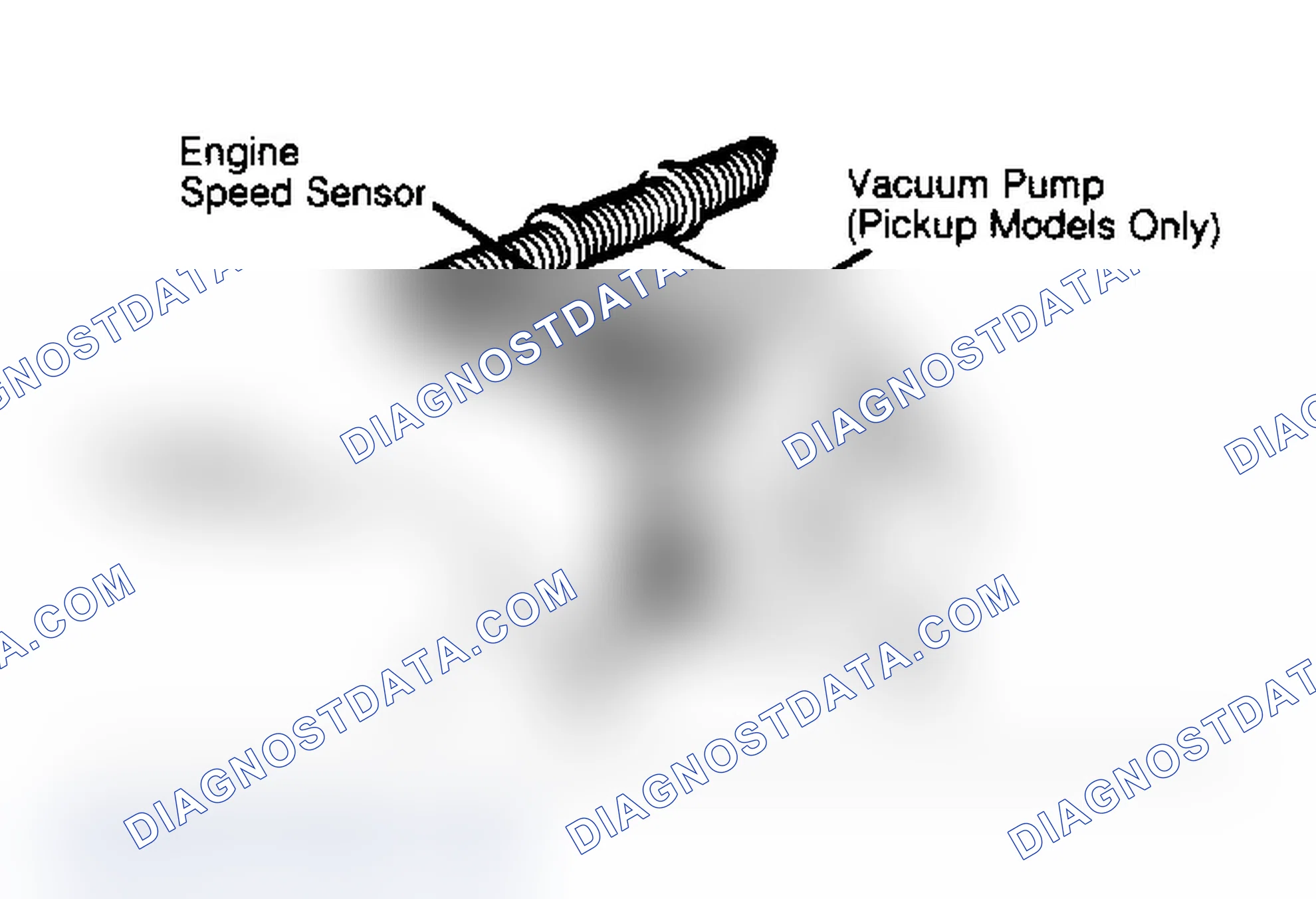 Scheme 1: Engine Speed Sensor Location (Pickup Models Only)