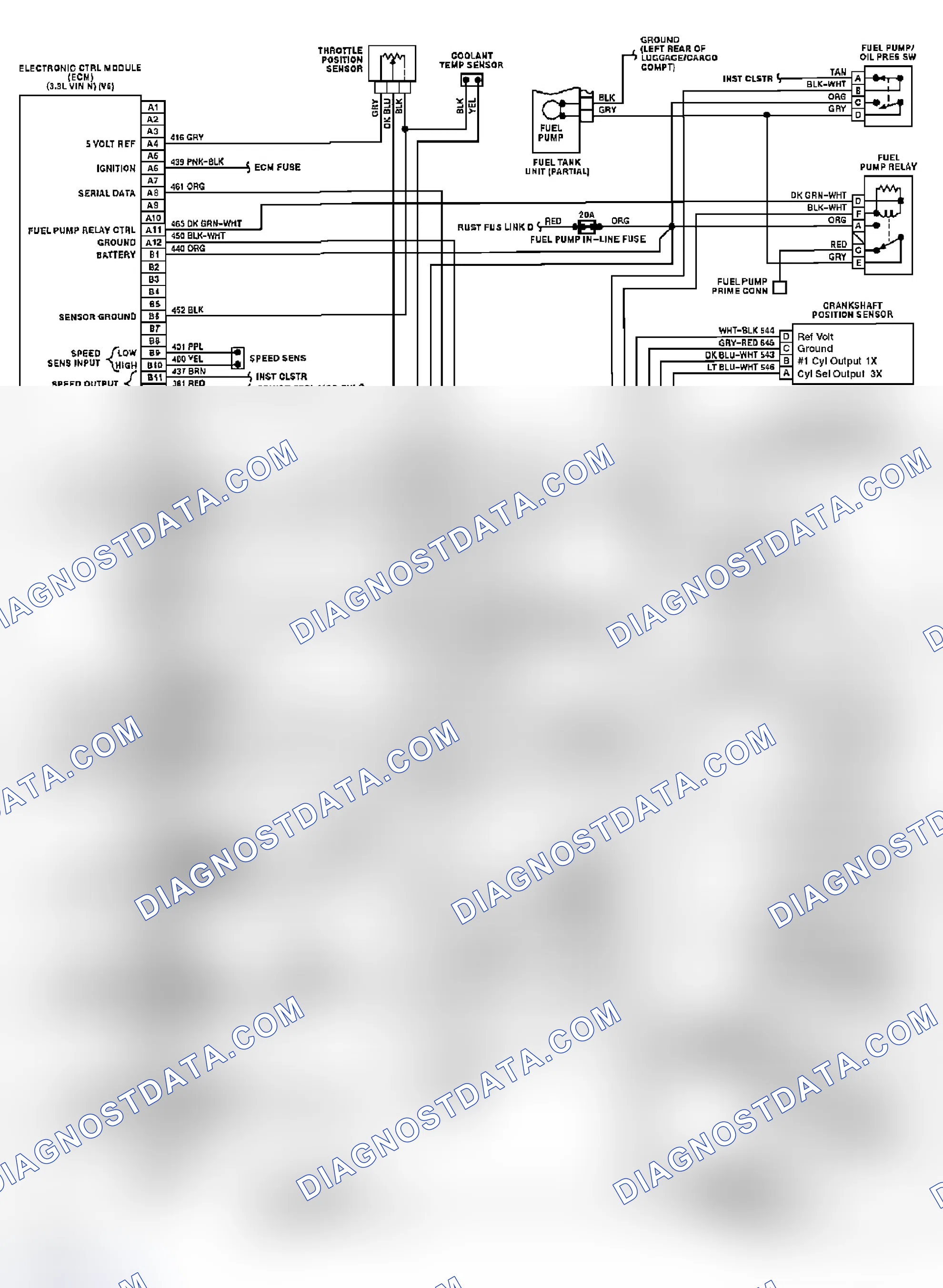 Scheme 18: 3.3L (VIN N) ECM Wiring Diagram (Century, Cutlass Ciera & Cutlass Cruiser)