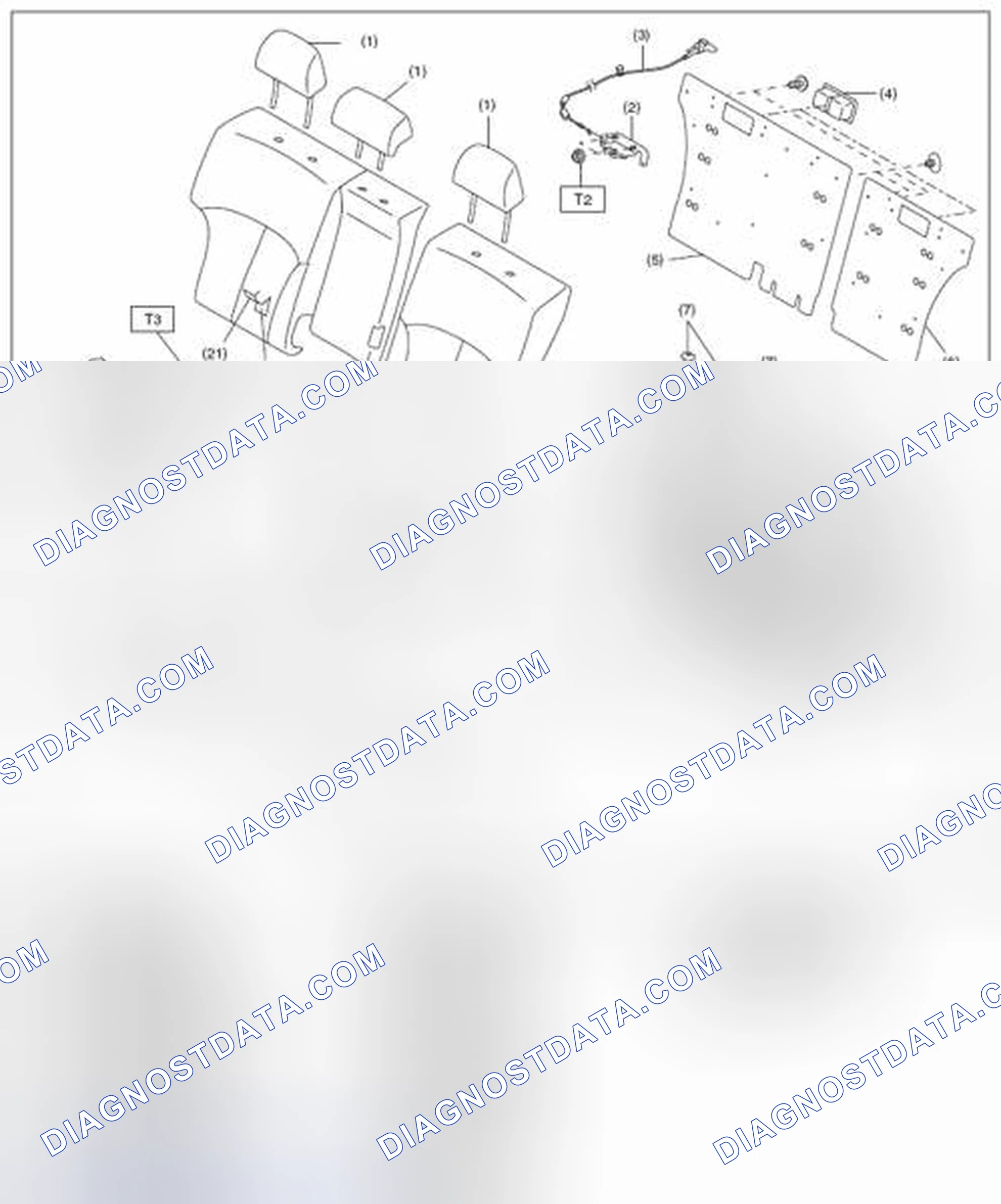 Scheme 20: REAR SEAT (SEDAN MODEL)