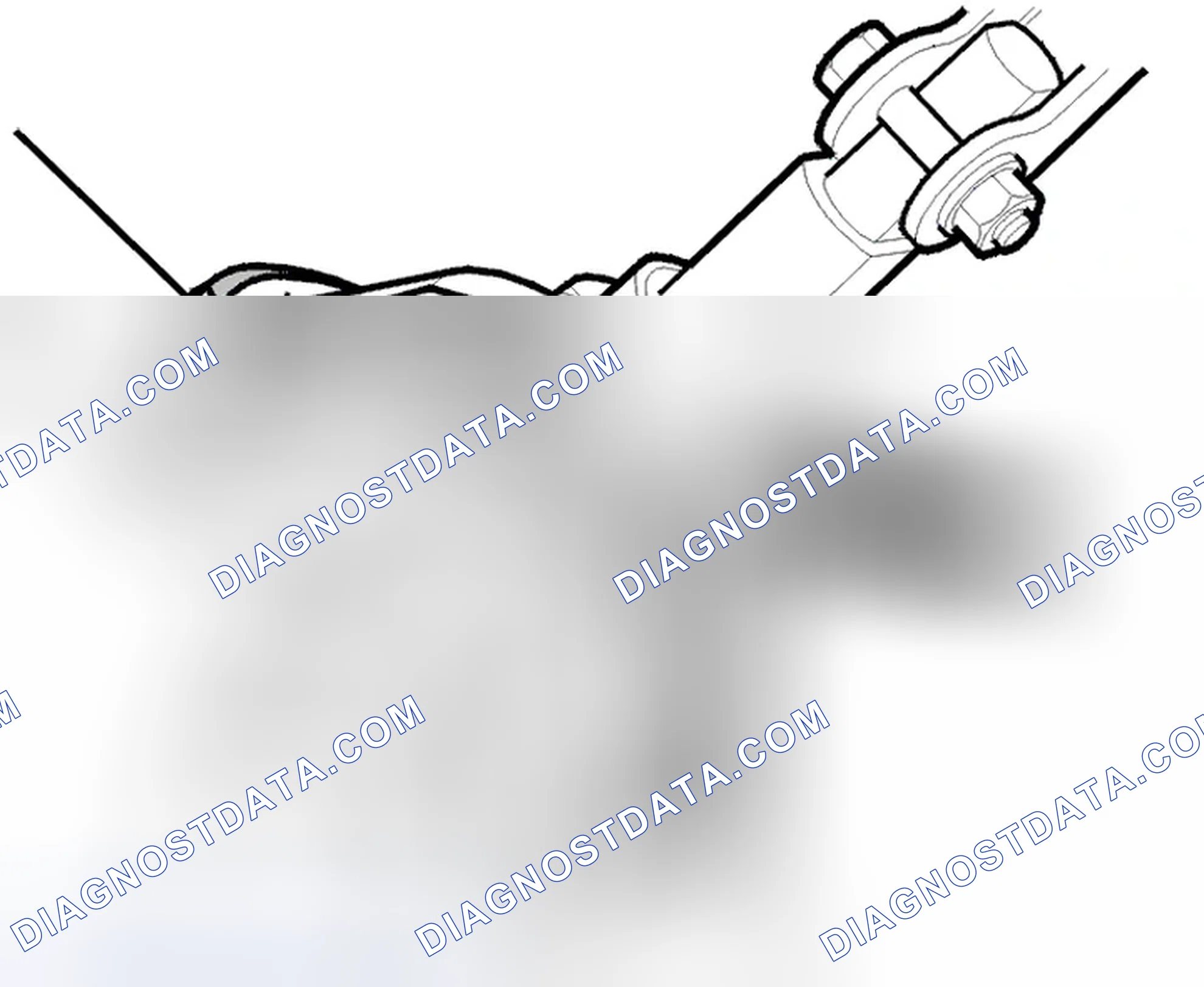 Scheme 1631: Checking the steering gear bearing in the boot at the firewall