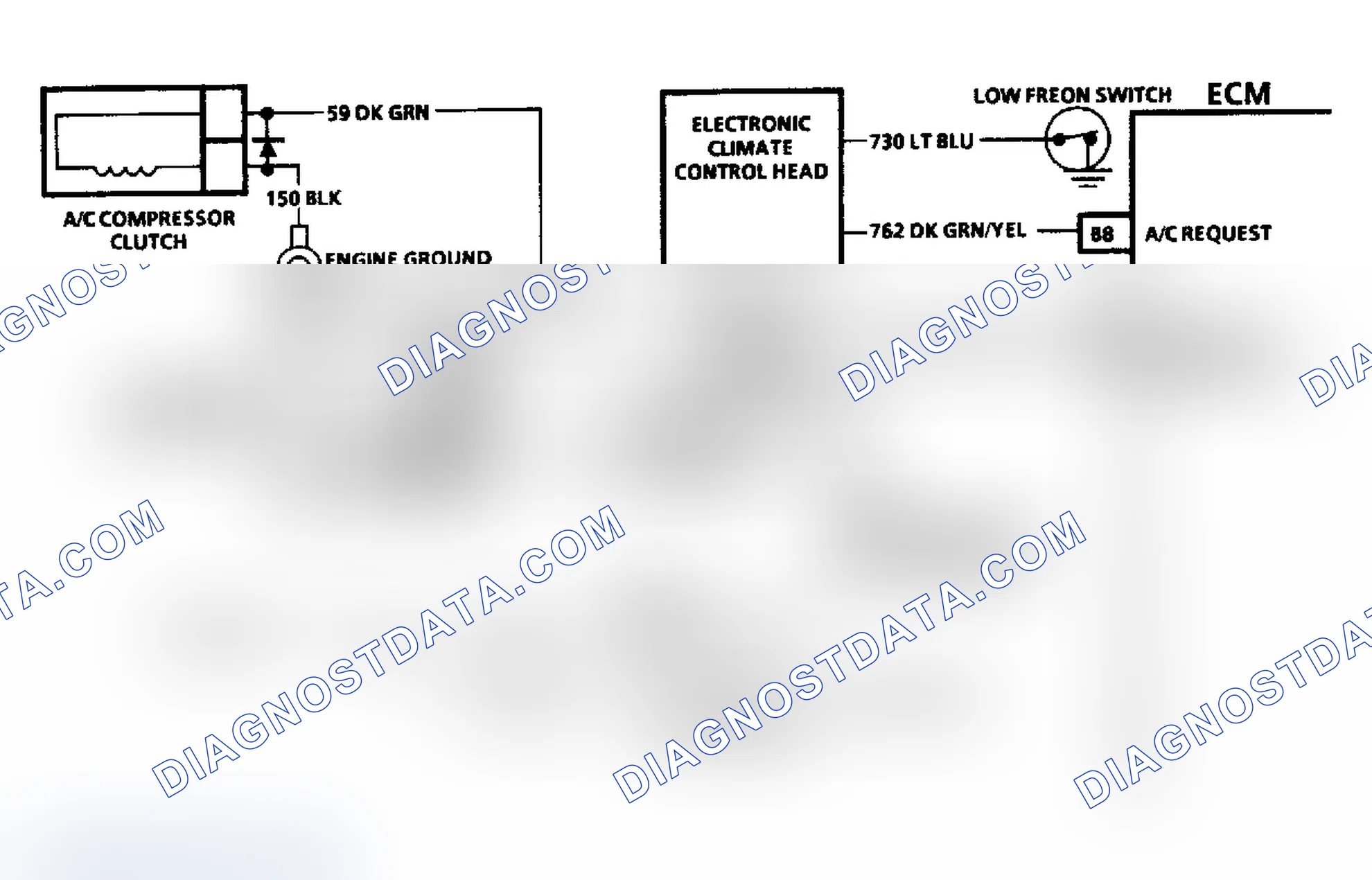 Scheme 226: Chart C-10 Schematic (5.7L VIN 7 - "D" Body) A/C Clutch Control Circuit Diagnosis