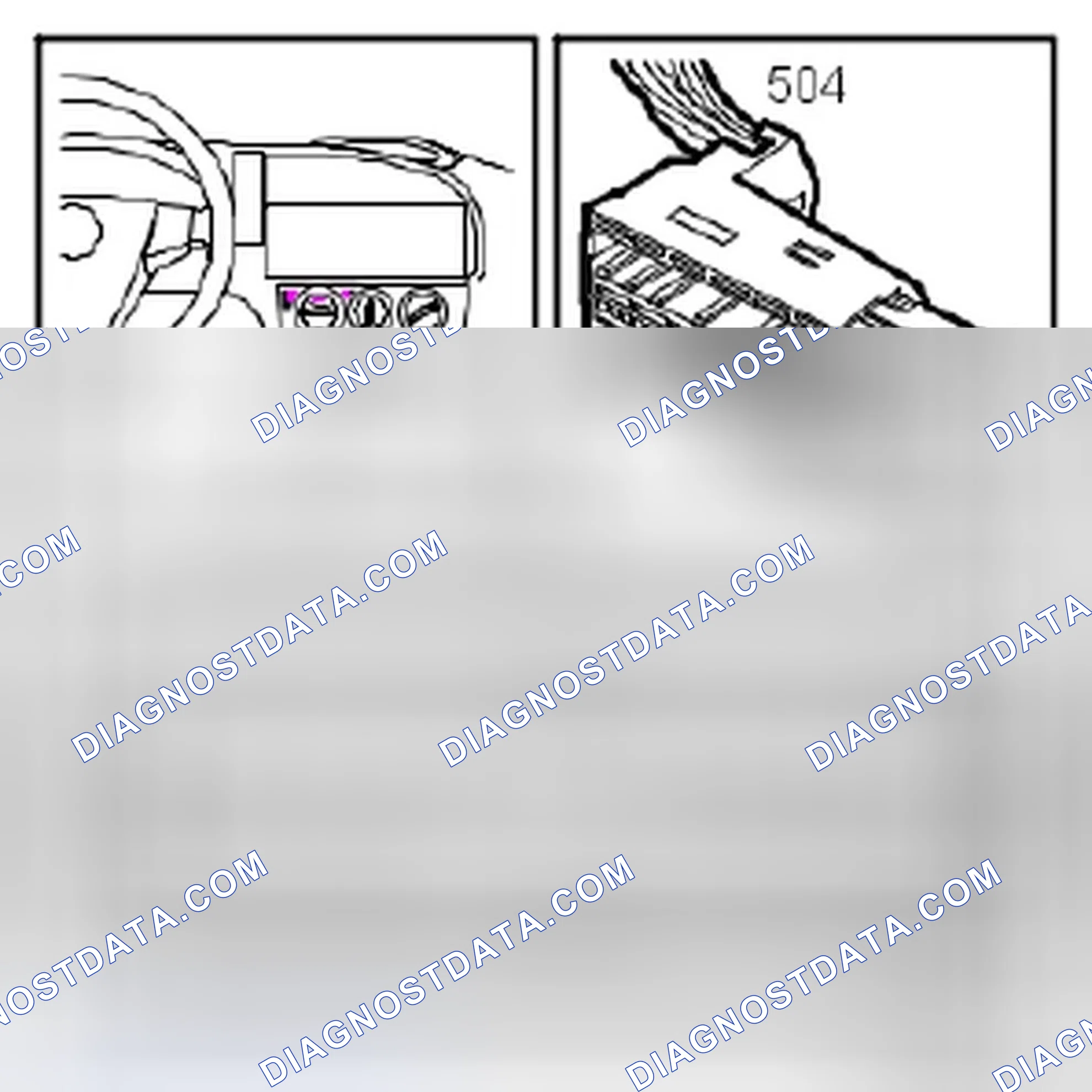 Scheme 357: Control panel, manual climate control (504)