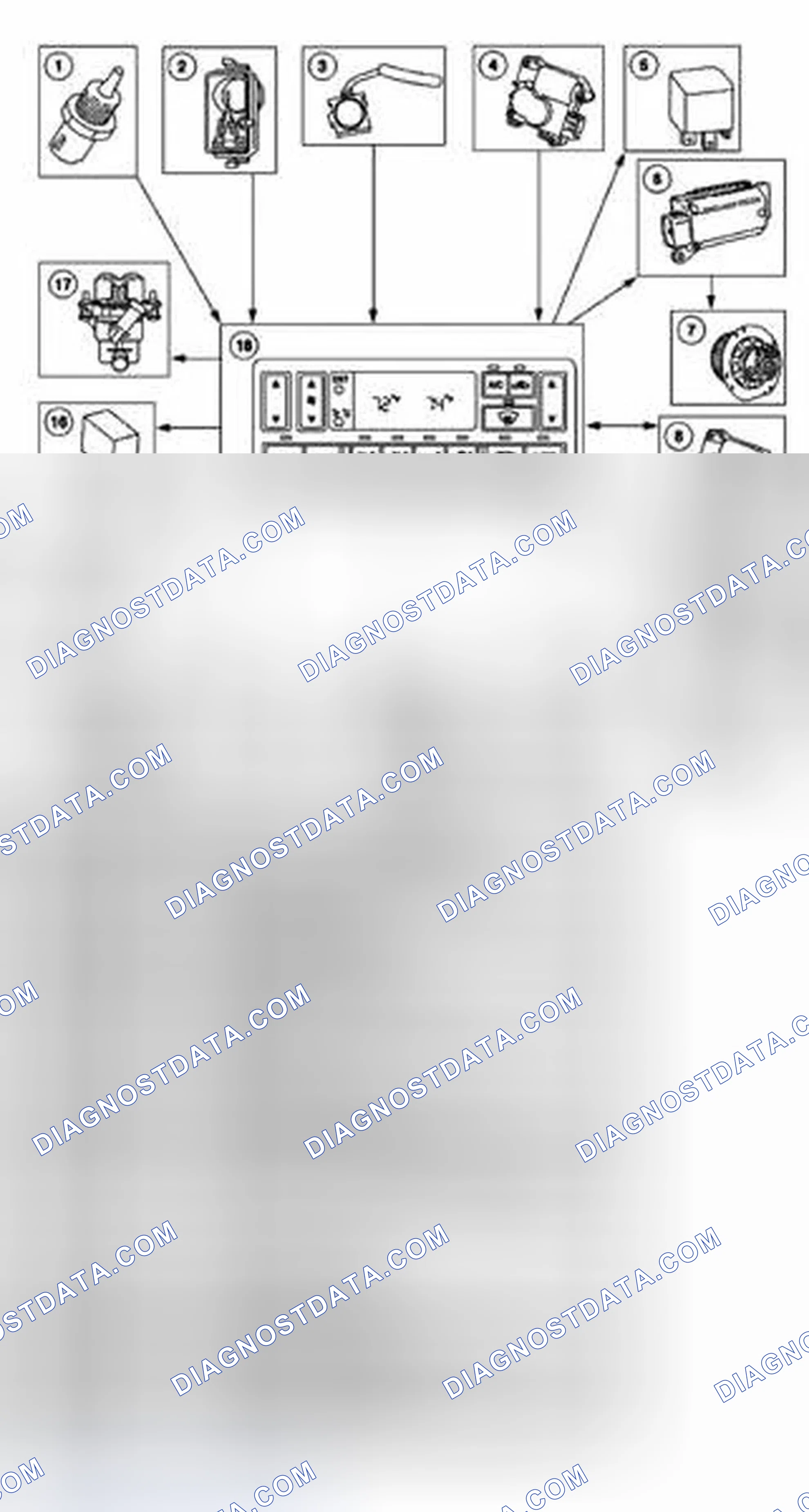 Scheme 8: Climate Control System Electrical Components - Directly Linked to DATC Module