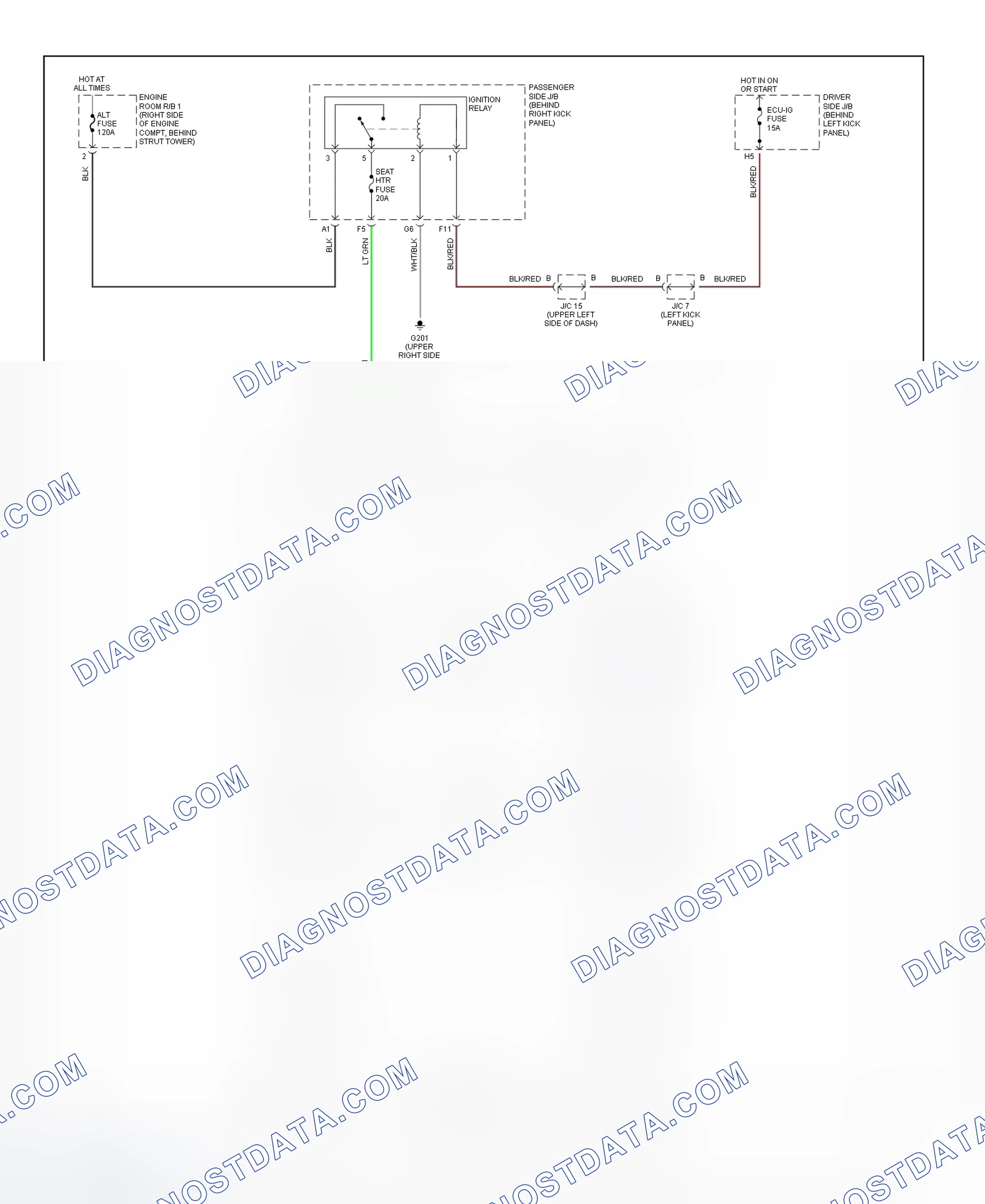 Scheme 12: Heated Seat System Wiring Diagram (GS300 & GS400)