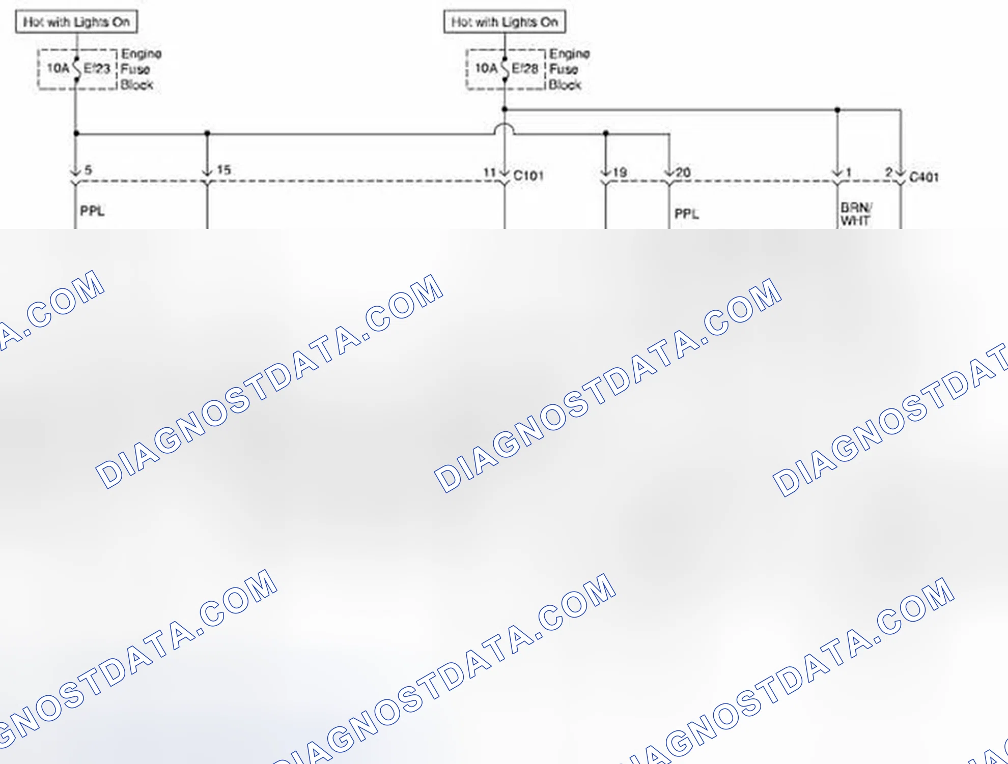 Scheme 10: Park, Tail and License Lamp Circuit Diagram (For STATION WAGON Model)