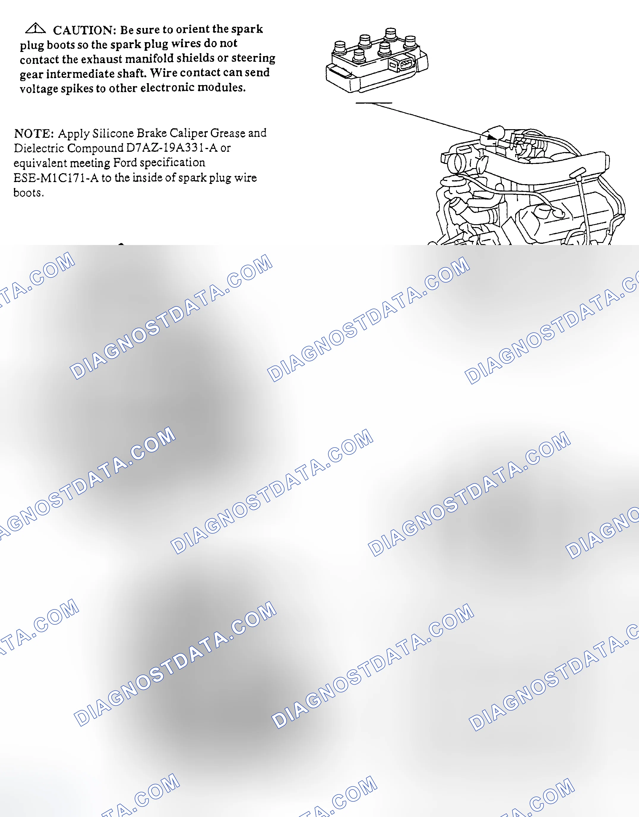 Scheme 13: Spark Plug Wire Routing (4.2L)