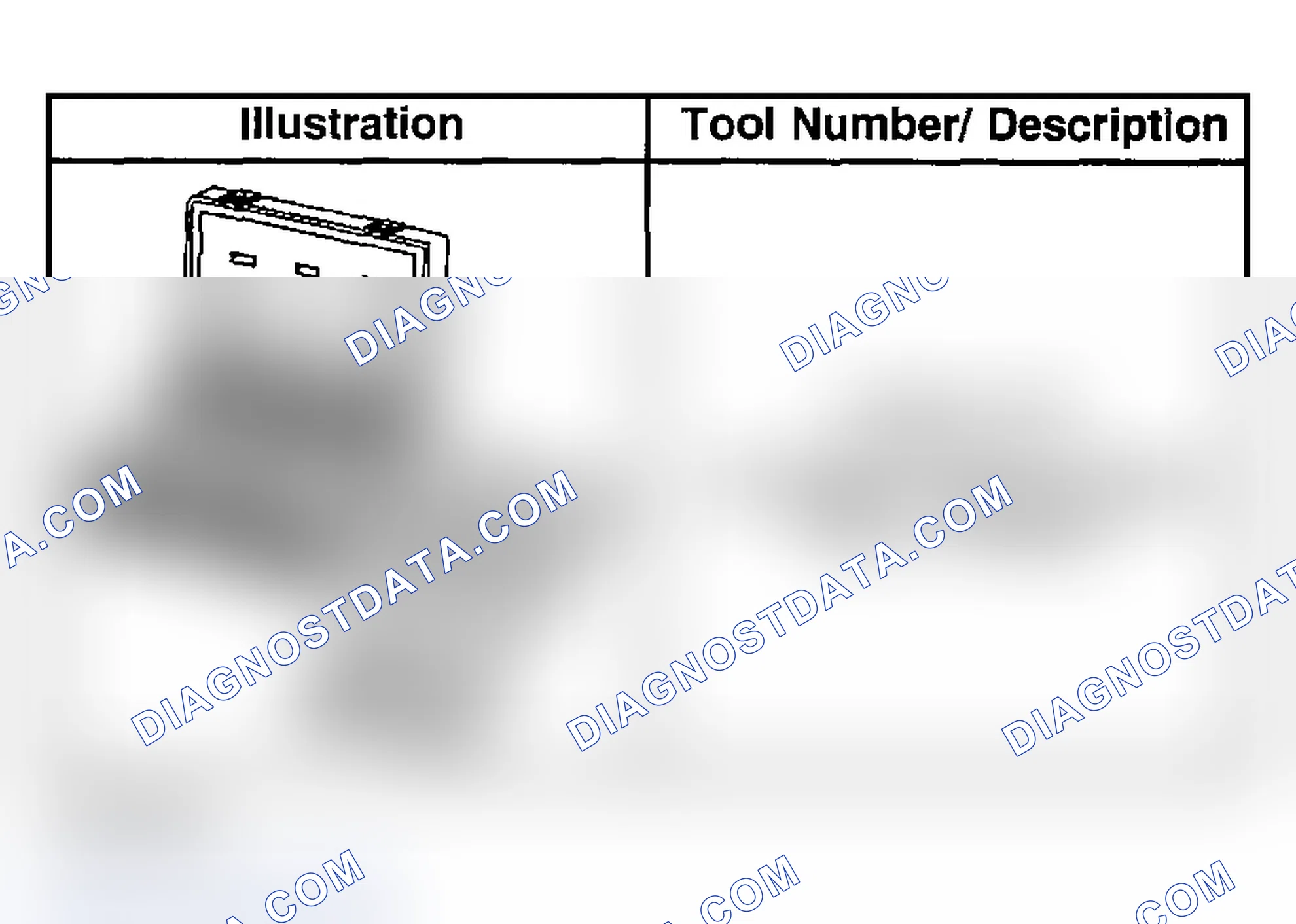 Scheme 29: Special Tools and Equipment