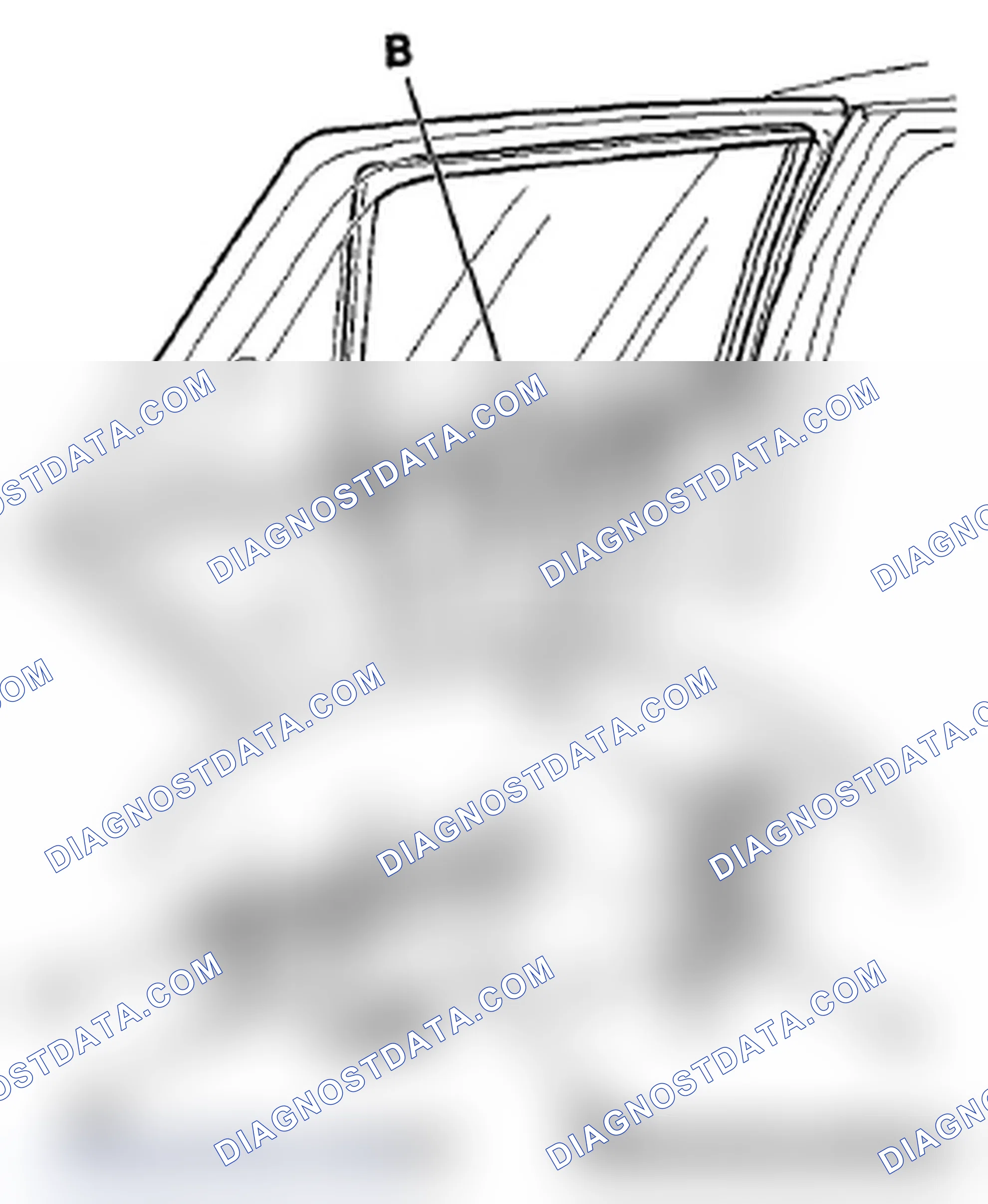 Scheme 339: Rear Door Glass Outer Weatherstrip Replacement - Sport Wagon