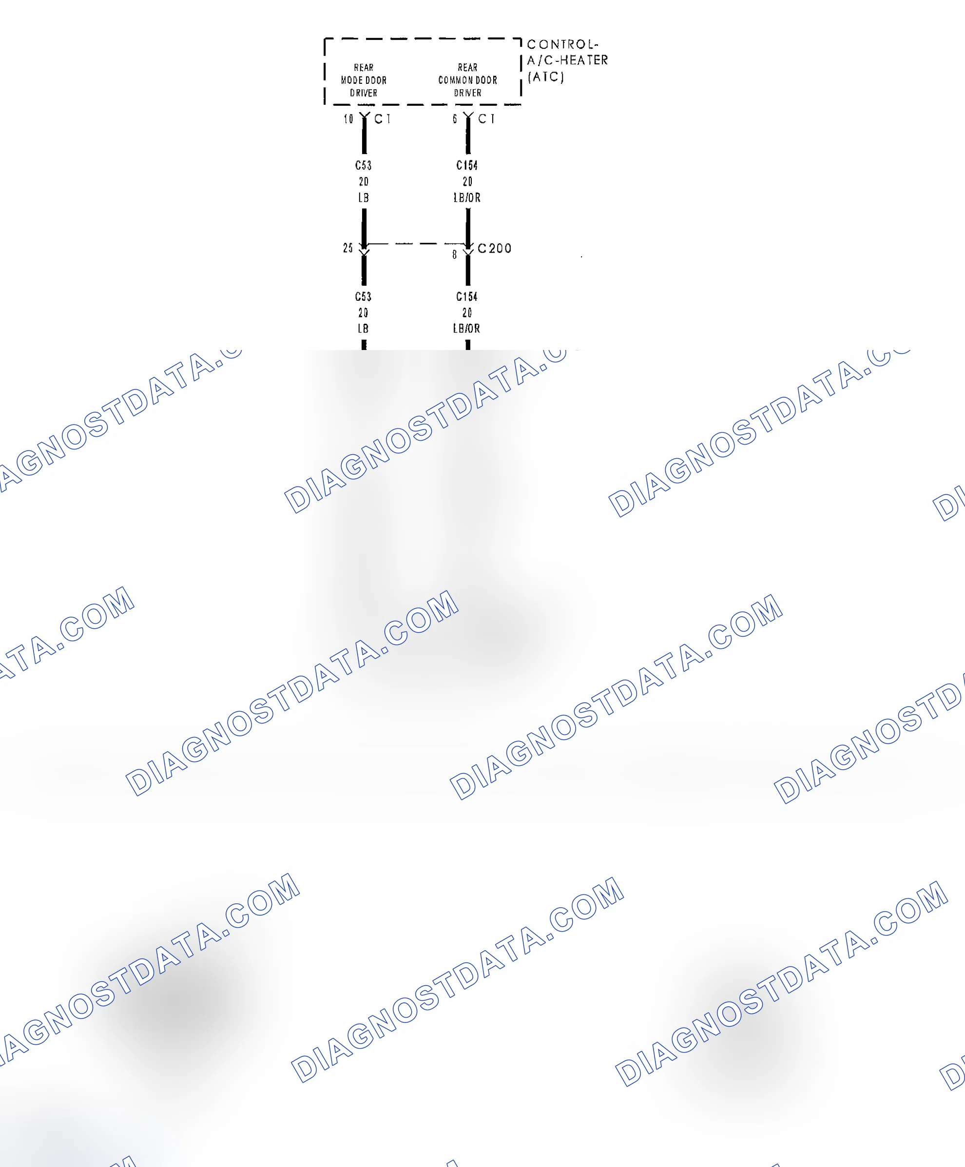 Scheme 24: B103D-REAR MODE DOOR CONTROL CIRCUIT OPEN (ATC)