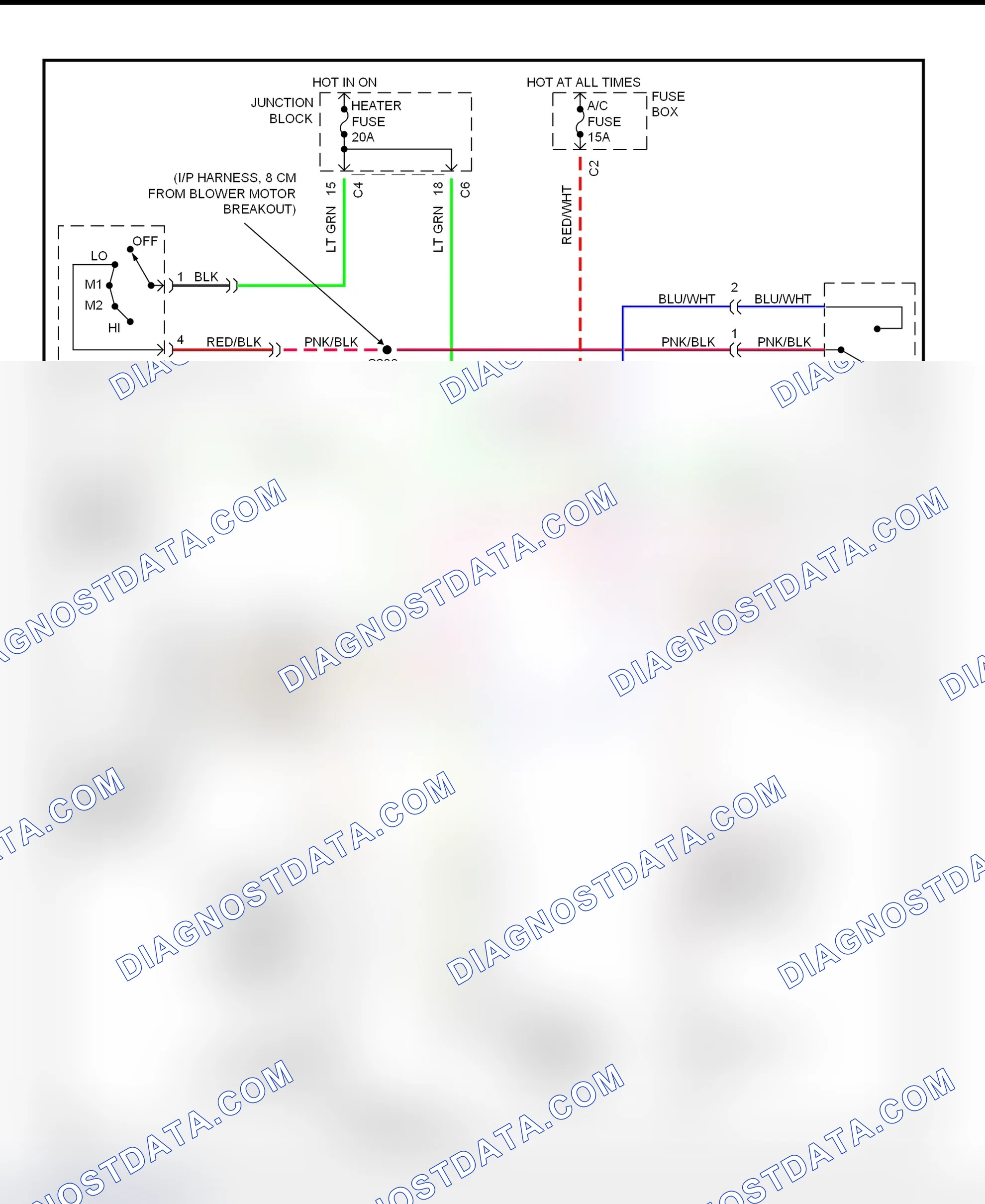 Scheme 22: A/C Compressor Clutch Controls Wiring Diagram (Metro & Firefly (Canadian))