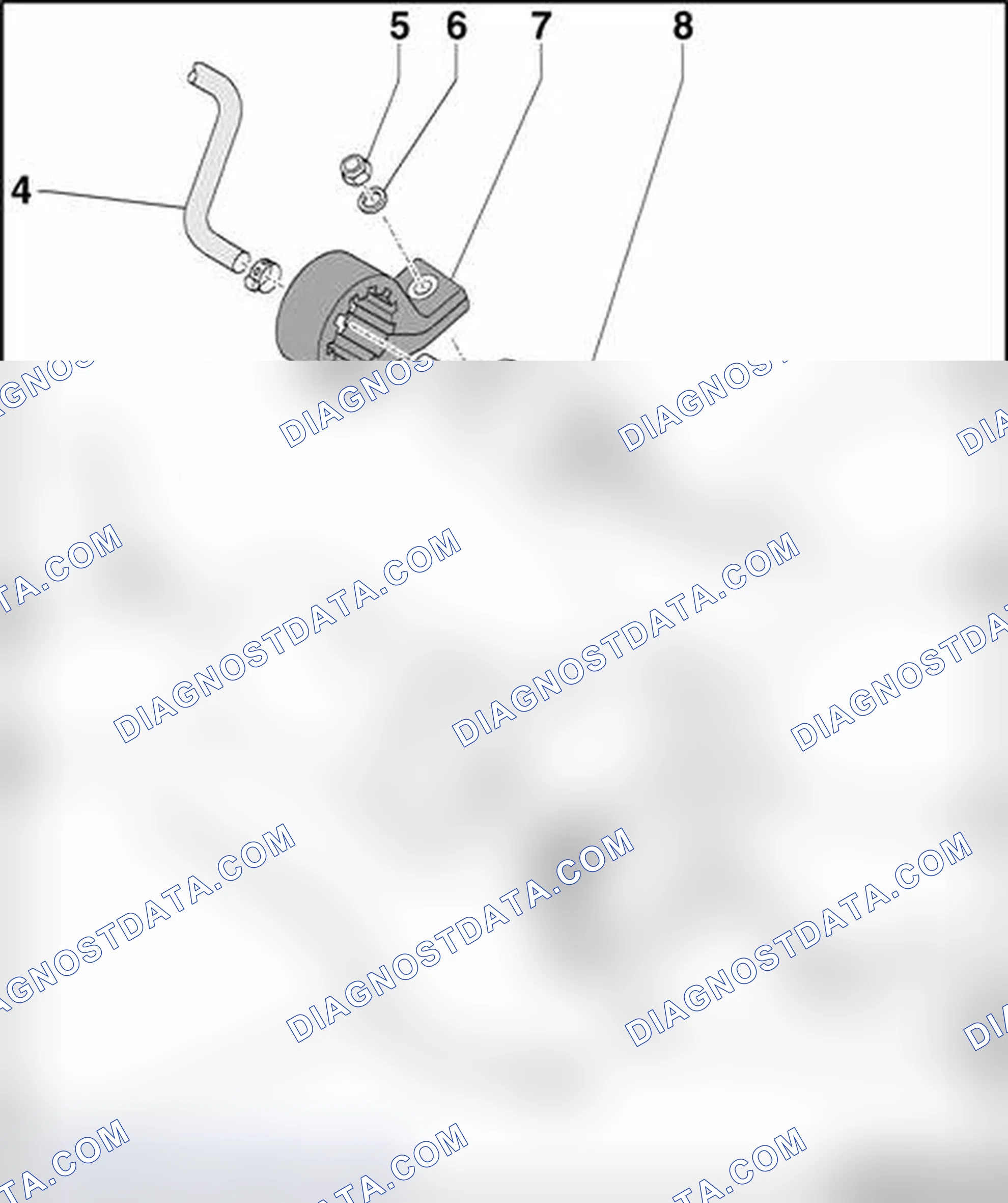Scheme 85: Fuel filter for vehicles with auxiliary heater, assembly overview