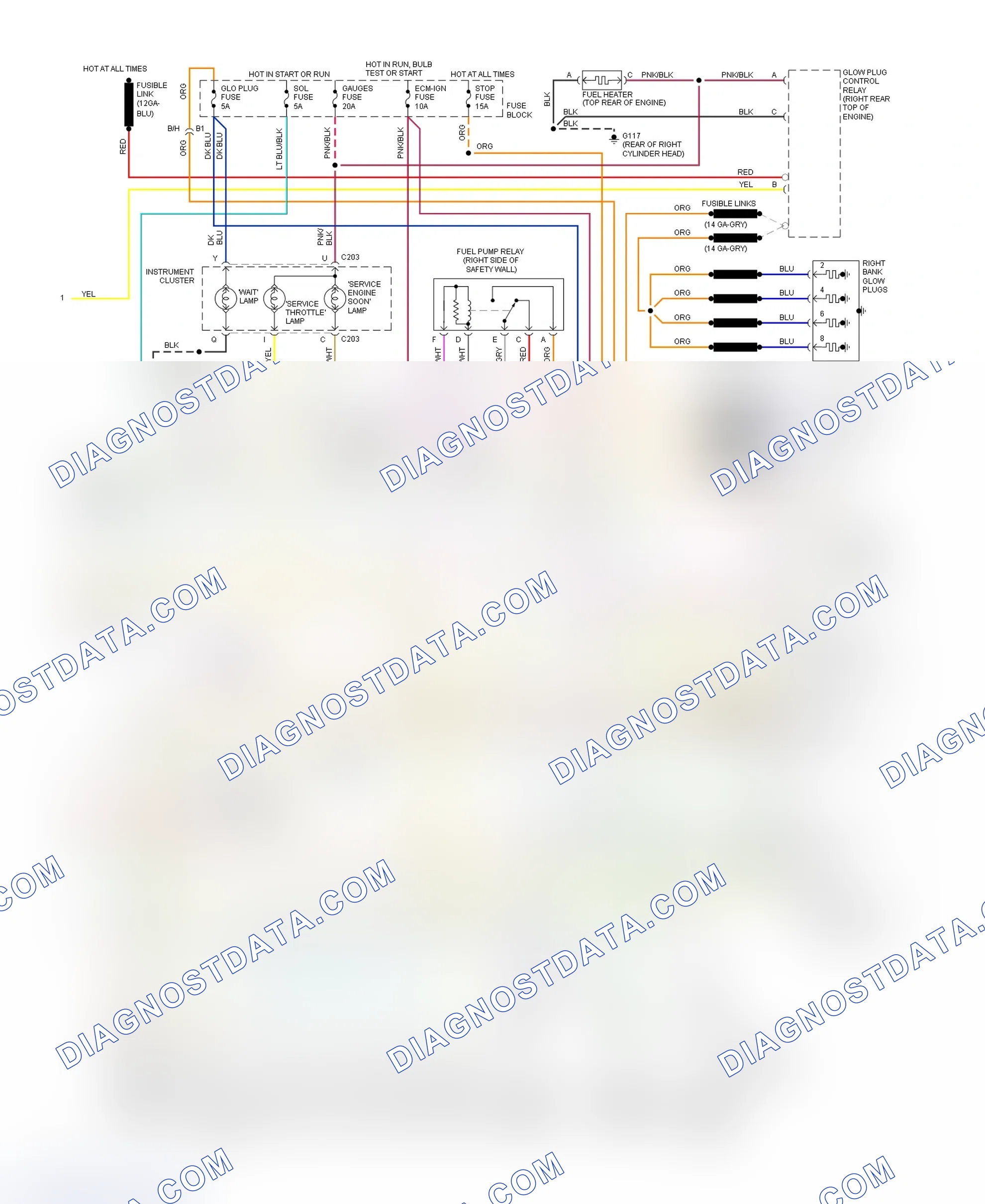 Scheme 371: Wiring Diagram (Blazer, Pickup, Sierra, Suburban & Yukon - With M/T - 2 Of 2)