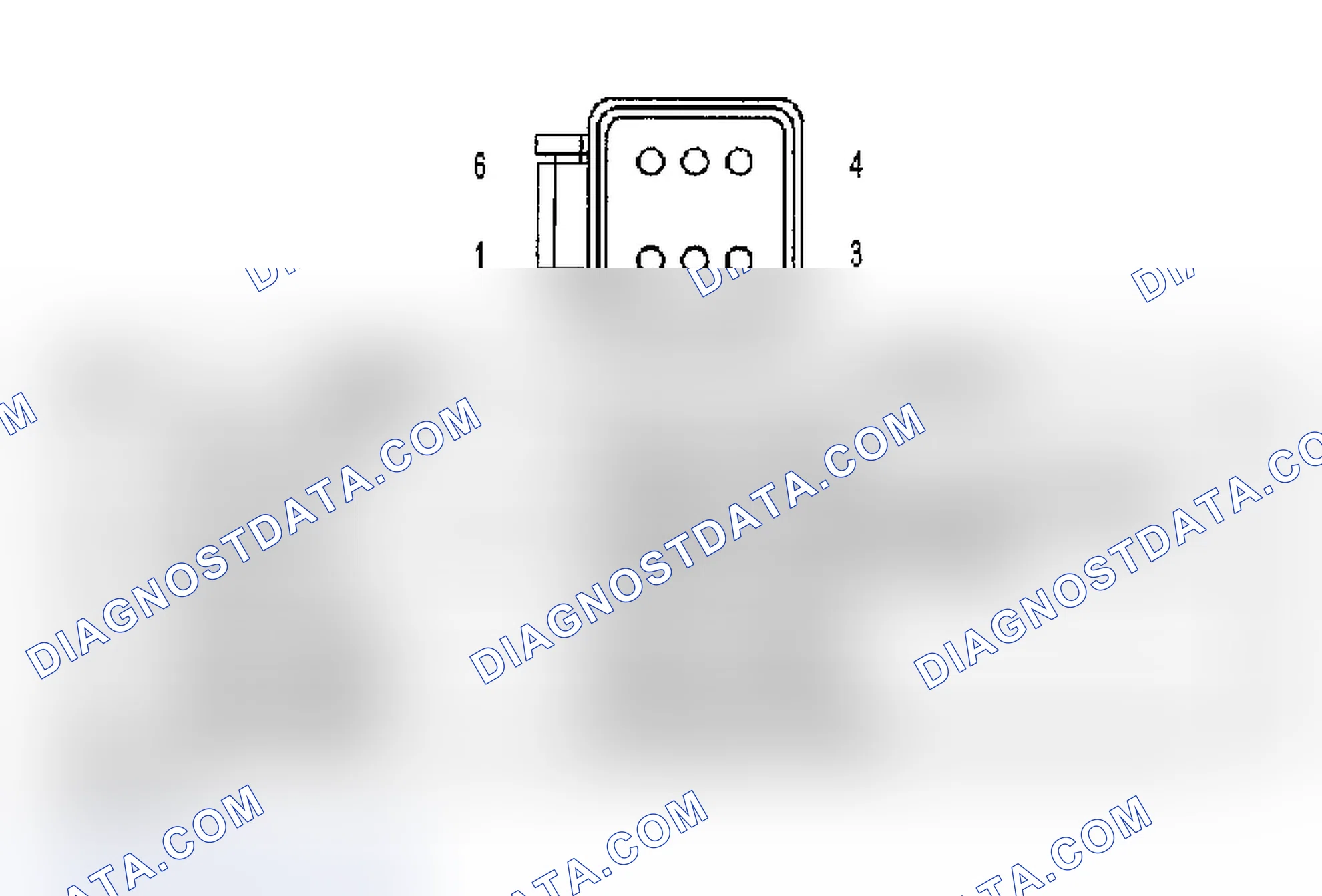 Scheme 815: THROTTLE POSITION SENSOR CONNECTOR END VIEW