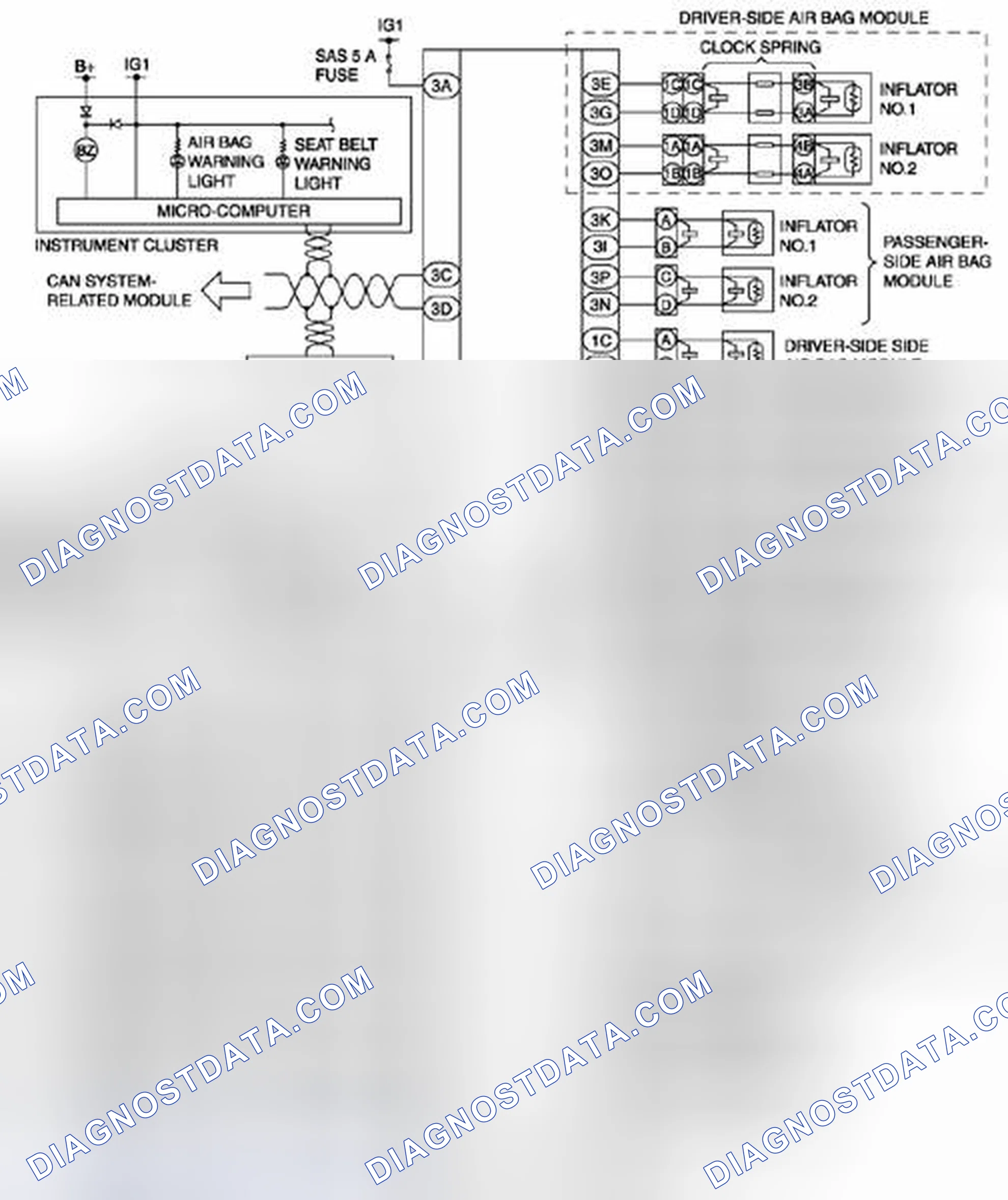 Scheme 131: Air Bag System Wiring Diagram (Symptom Troubleshooting)