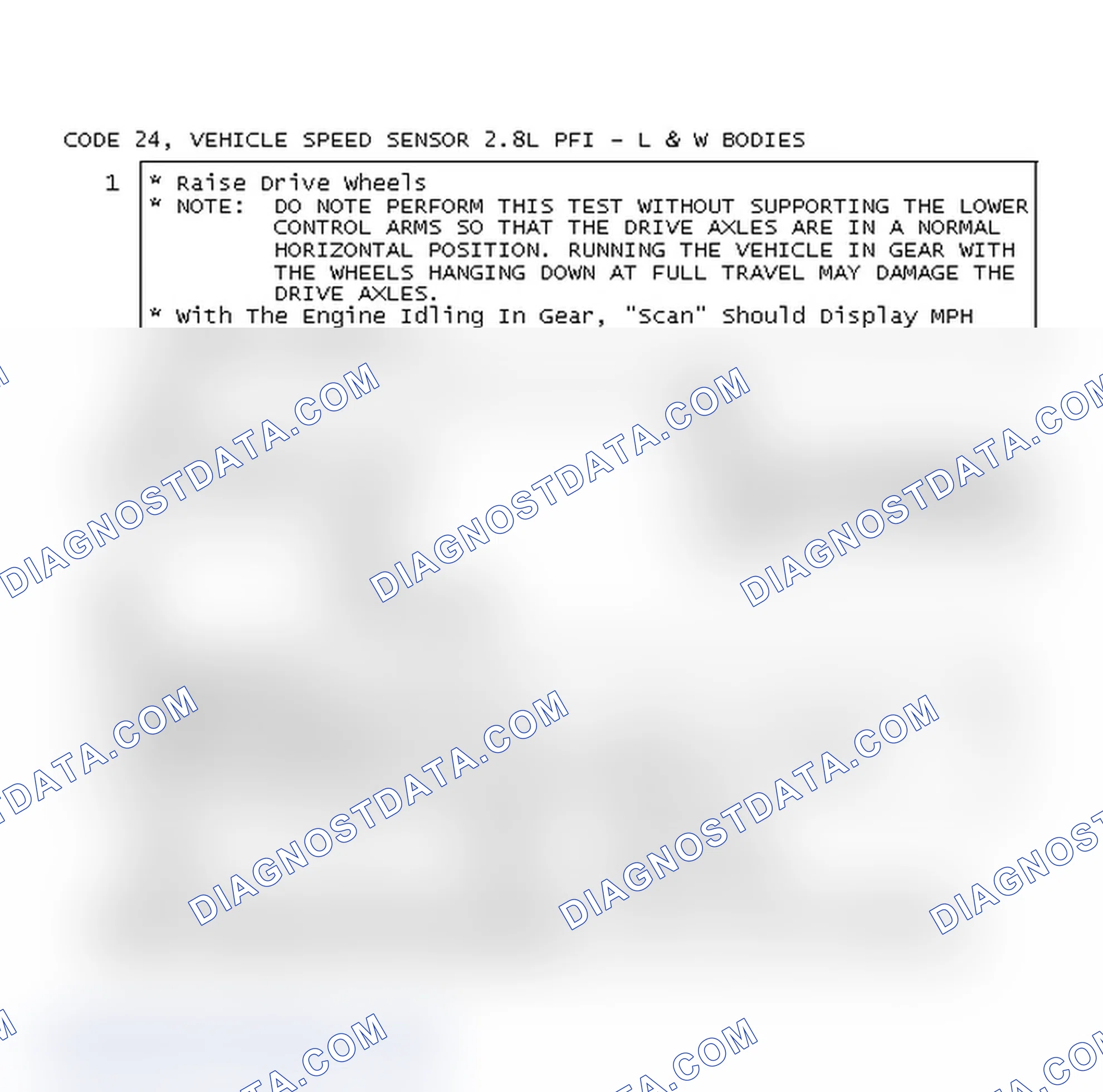 Scheme 175: Code 24, Vehicle Speed Sensor 2.8L PFI - L & W Bodies