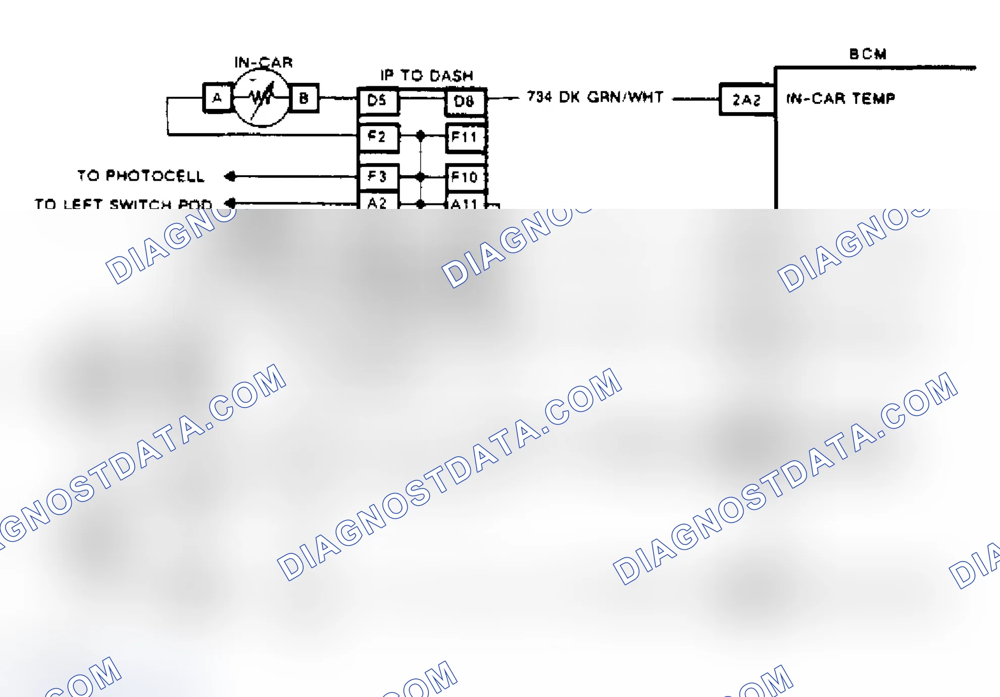Scheme 107: Code B115, Wiring Diagram (Reatta & Riviera) Sun Load Sensor Circuit