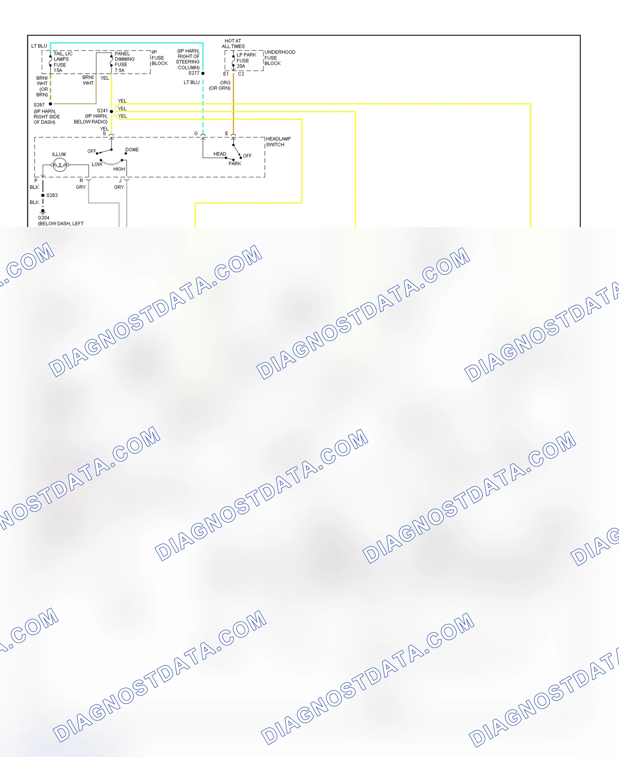 Scheme 27: Illumination/Interior Lights Wiring Diagram (Century & Regal - 2 Of 2)