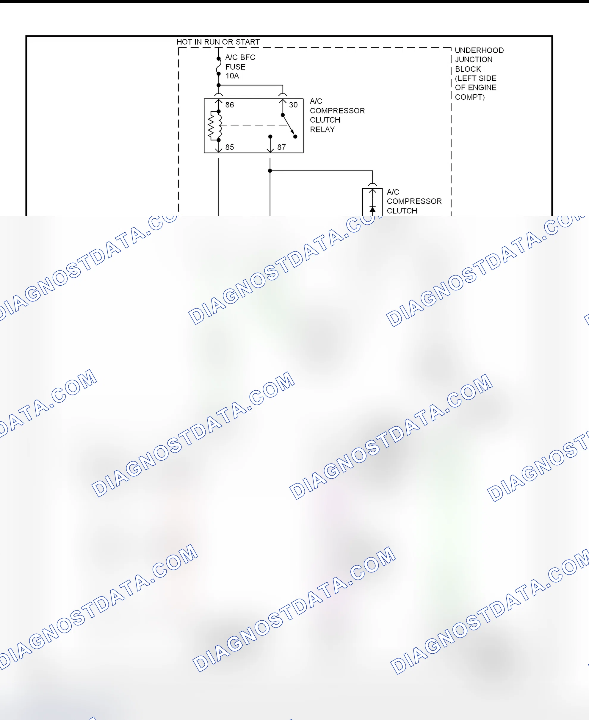 Scheme 33: A/C Compressor Clutch Control Circuit Wiring Diagram (2000-01 Malibu)
