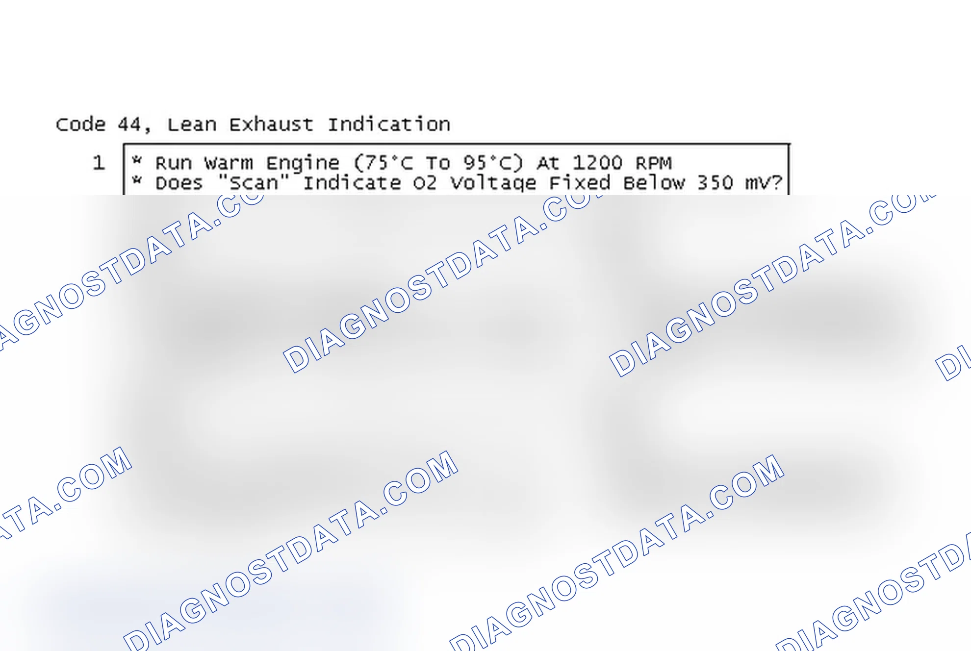 Scheme 635: Code 44, Lean Exhaust Indication