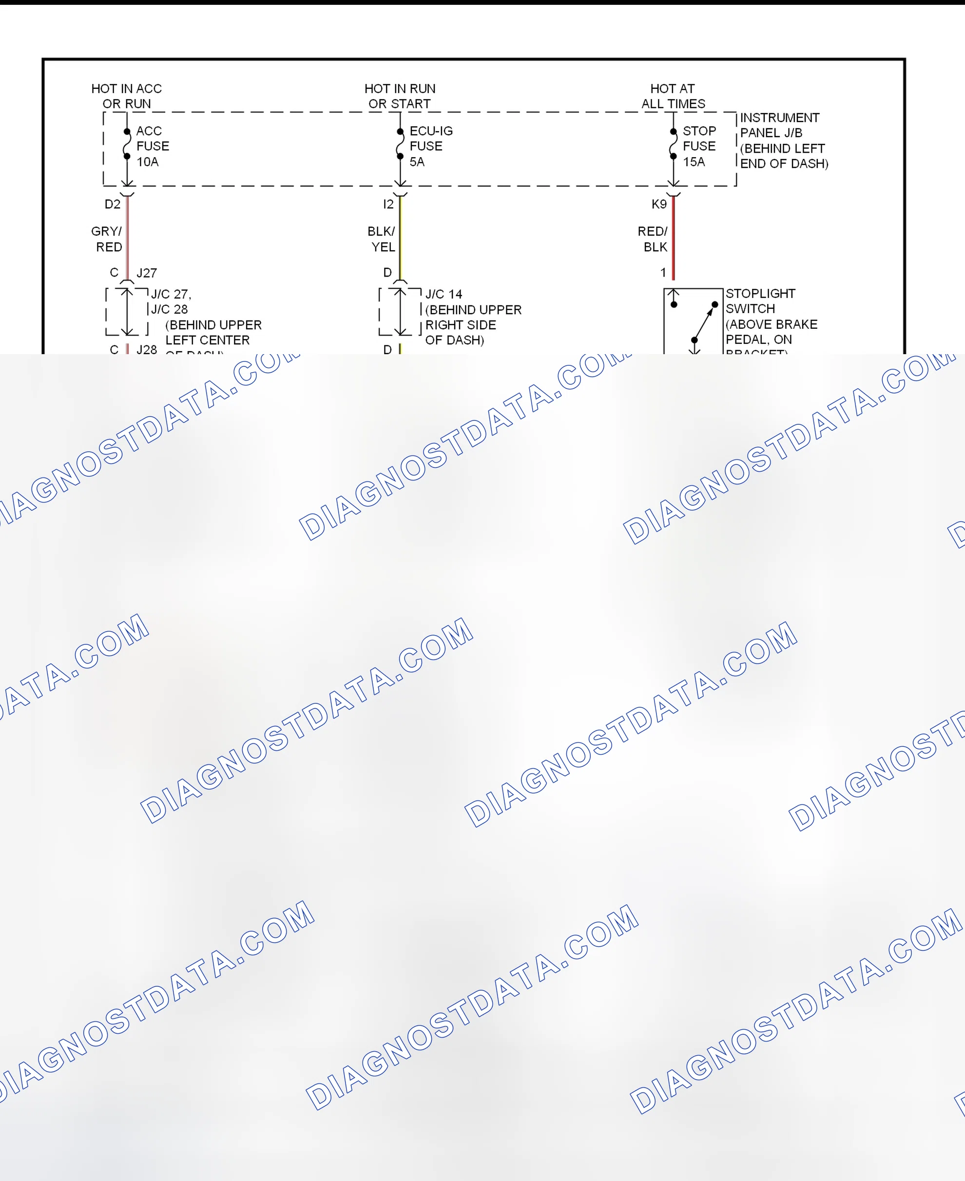 Scheme 305: Shift Interlock System Wiring Diagram (2001 - Toyota Prius)