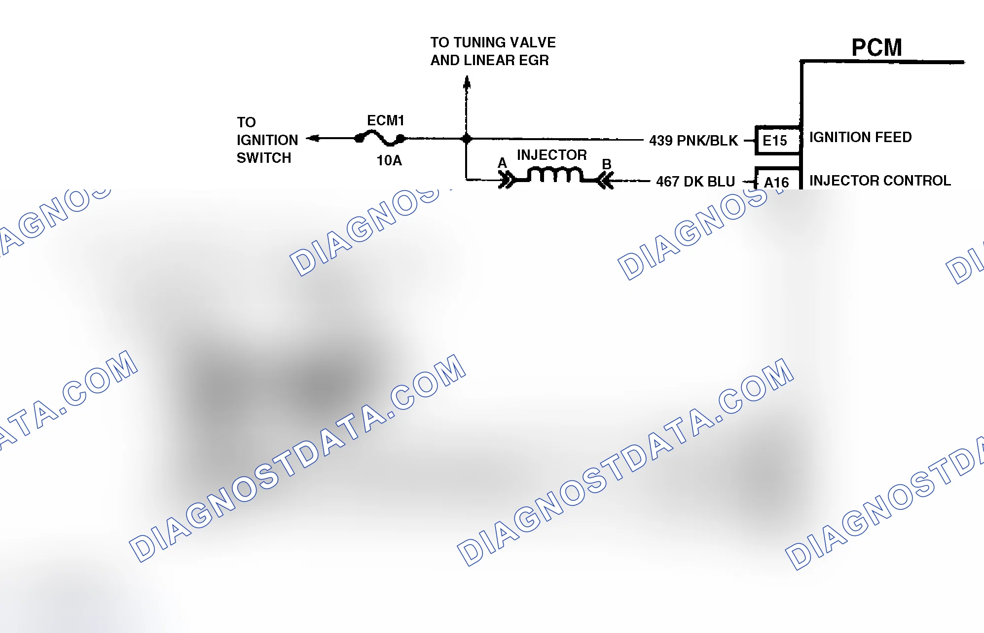 Scheme 53: Code 42 Schematic ("L" & "M" Series 4.3L VIN W) Ignition Control