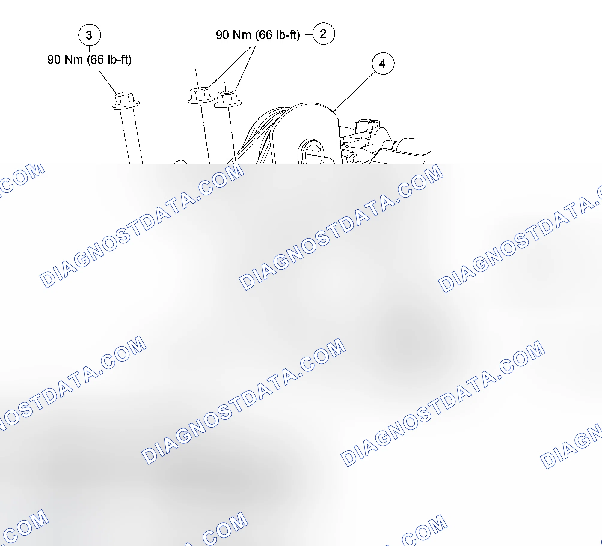 Scheme 98: Transaxle Support Insulator - Lower, Rear, 2.3L