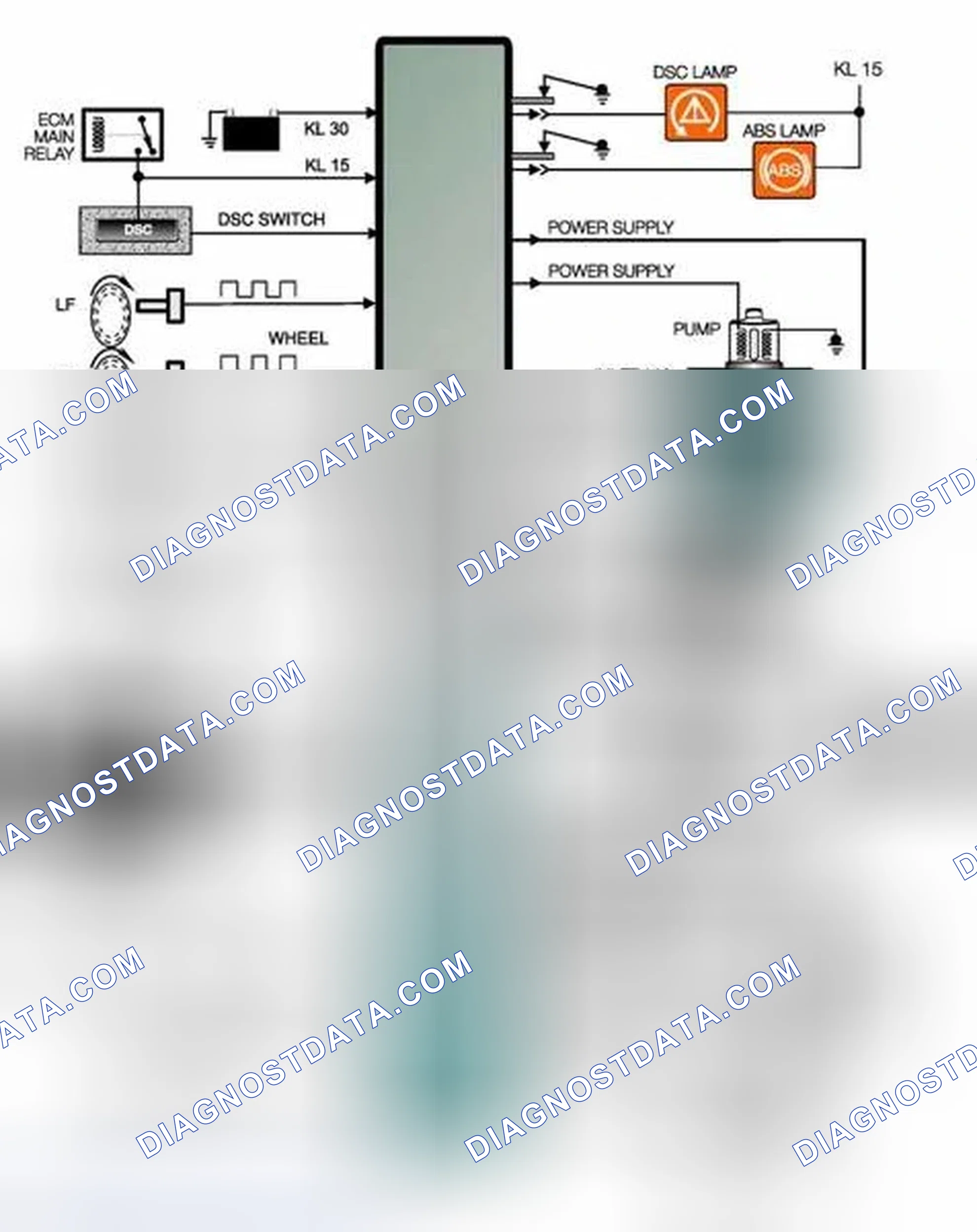 Scheme 38: Brake Pressure Sensor System Circuit Diagram