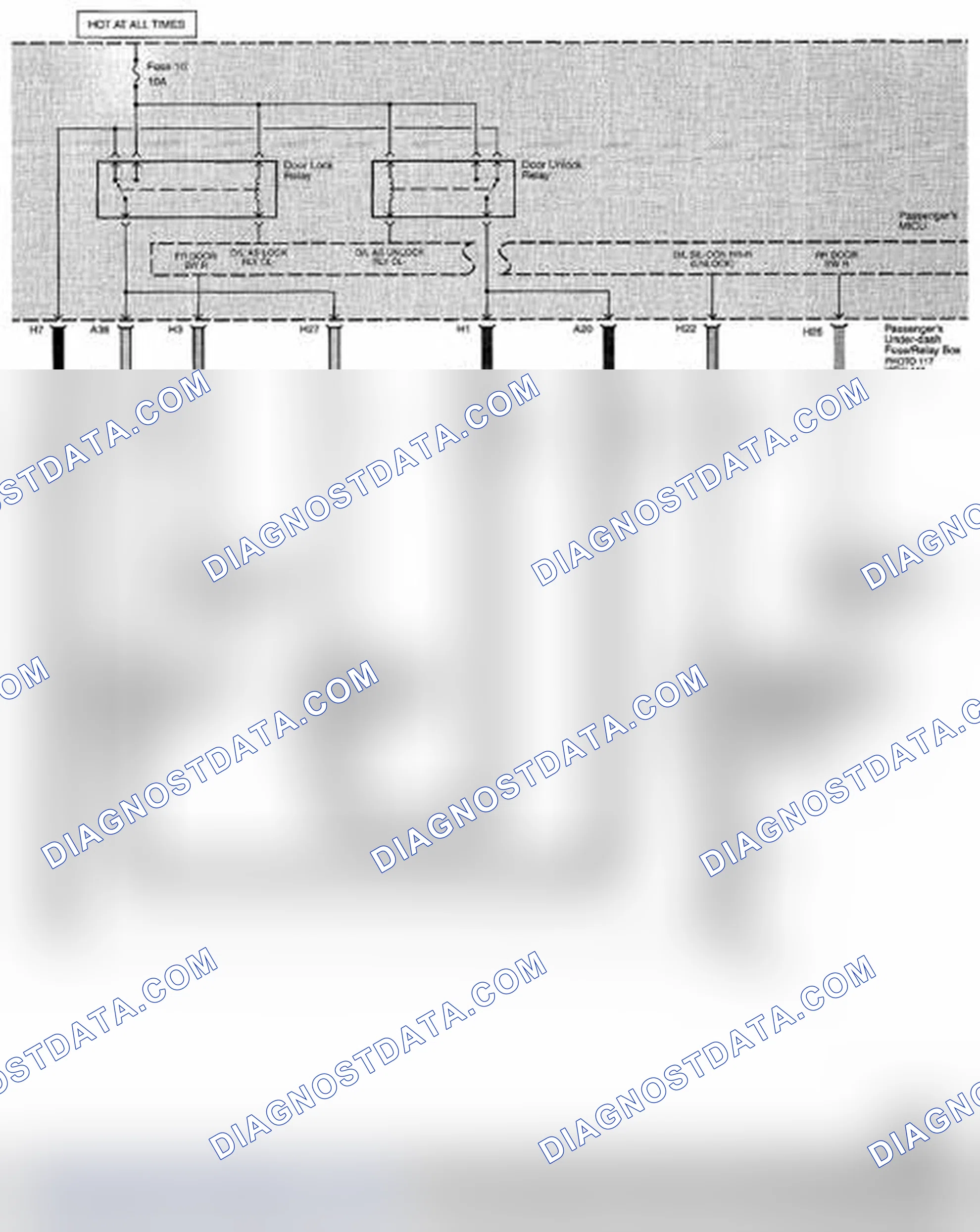 Scheme 278: Keyless Entry System/Power Door Lock System/Security System Circuit Diagram (Page 130-5)