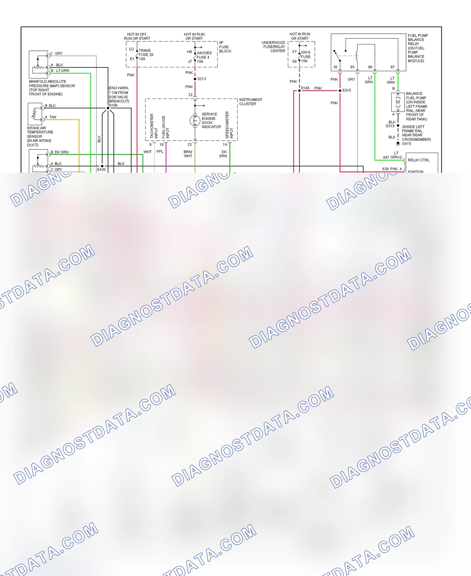 Scheme 99: PCM Wiring Diagram (Pickup - 7.4L - 3 Of 4)