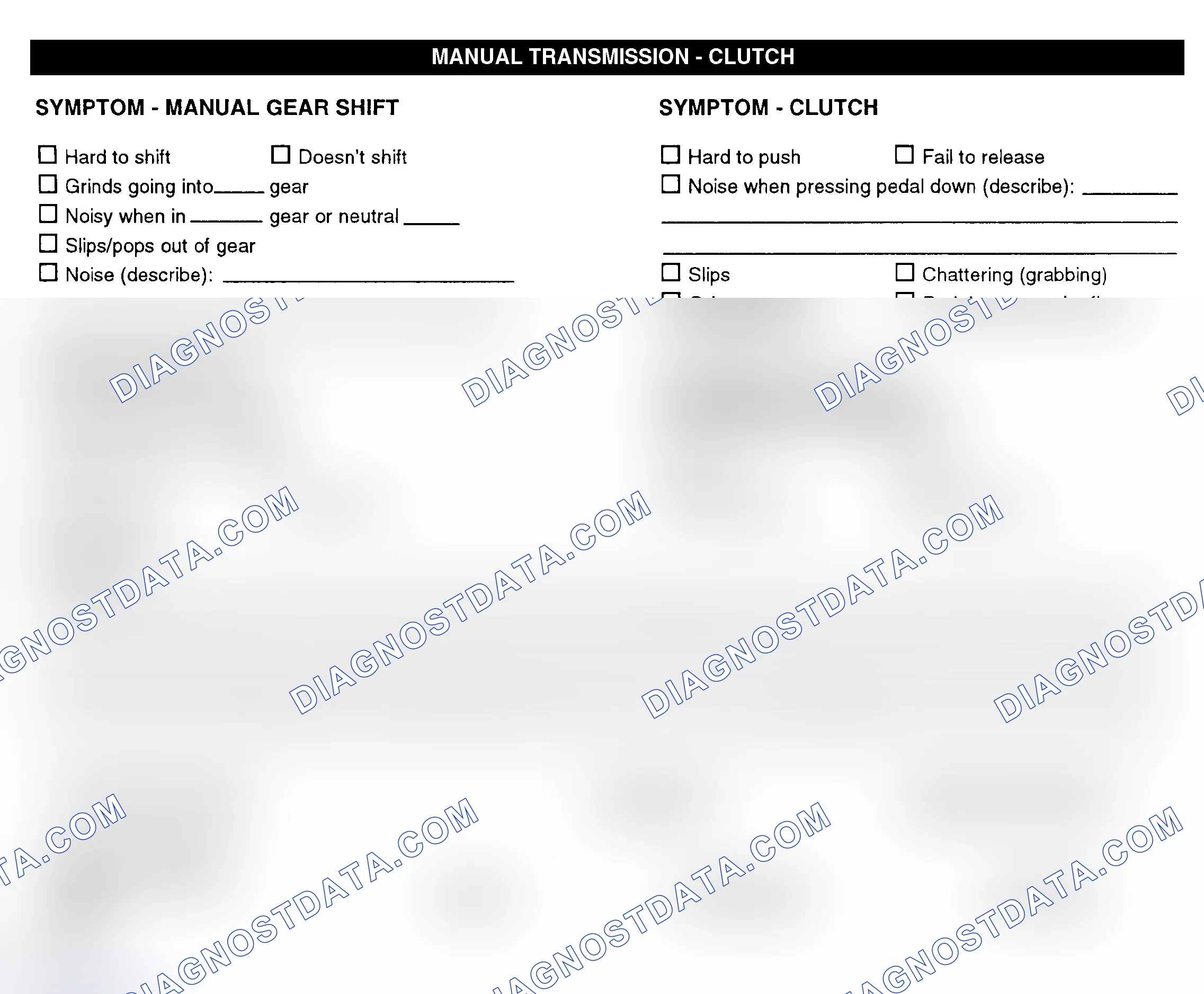 Scheme 10: Manual Transmission & Clutch