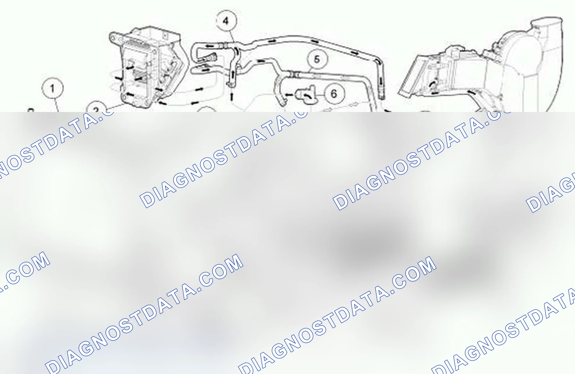 Scheme 4: Coolant Flow Diagram, 5.4L (2V) with Auxiliary Heat