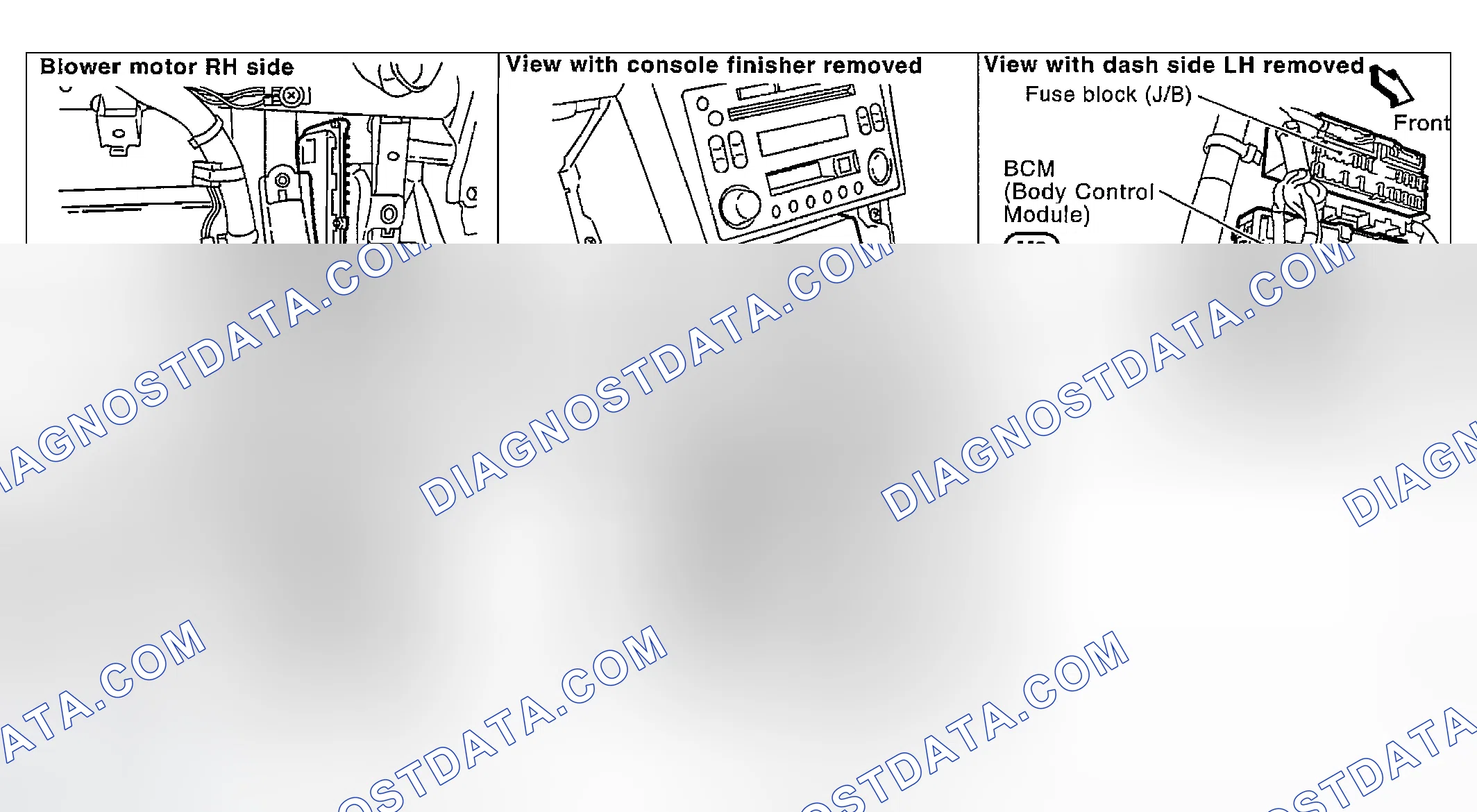 Scheme 56: Component Parts and Harness Connector Location