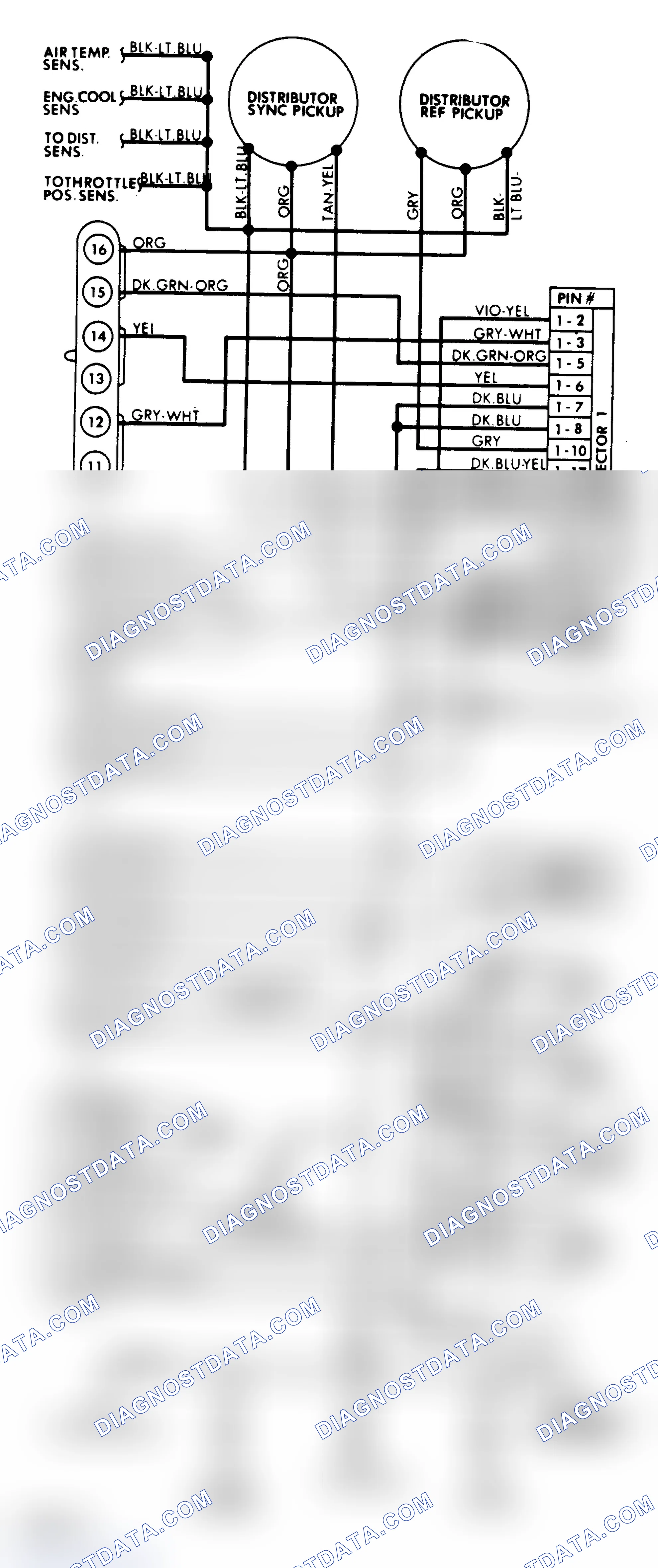 Scheme 183: Wiring Diagram for Hall Effect Electr Spark Control System on 2.2L EFI Enginesonic