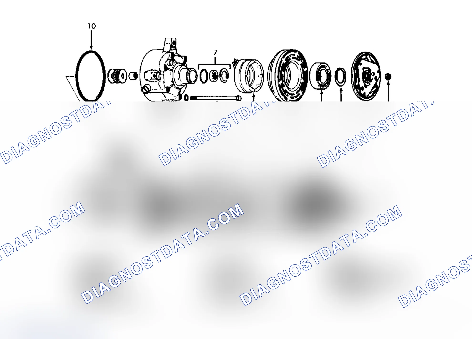 Scheme 7: Exploded View of Harrison V5 5-Cylinder Compressor