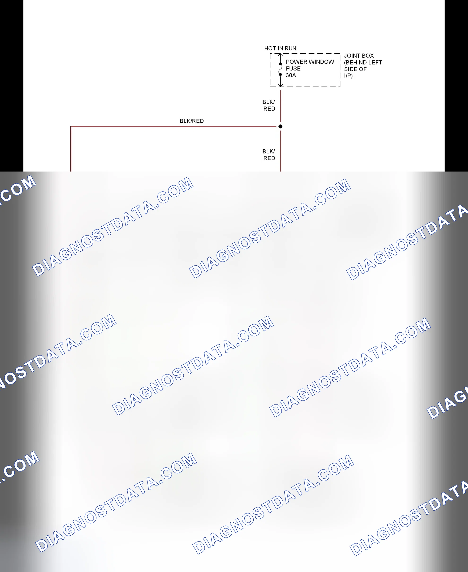 Fig. 4: Power Windows Wiring Diagram (MX-6)