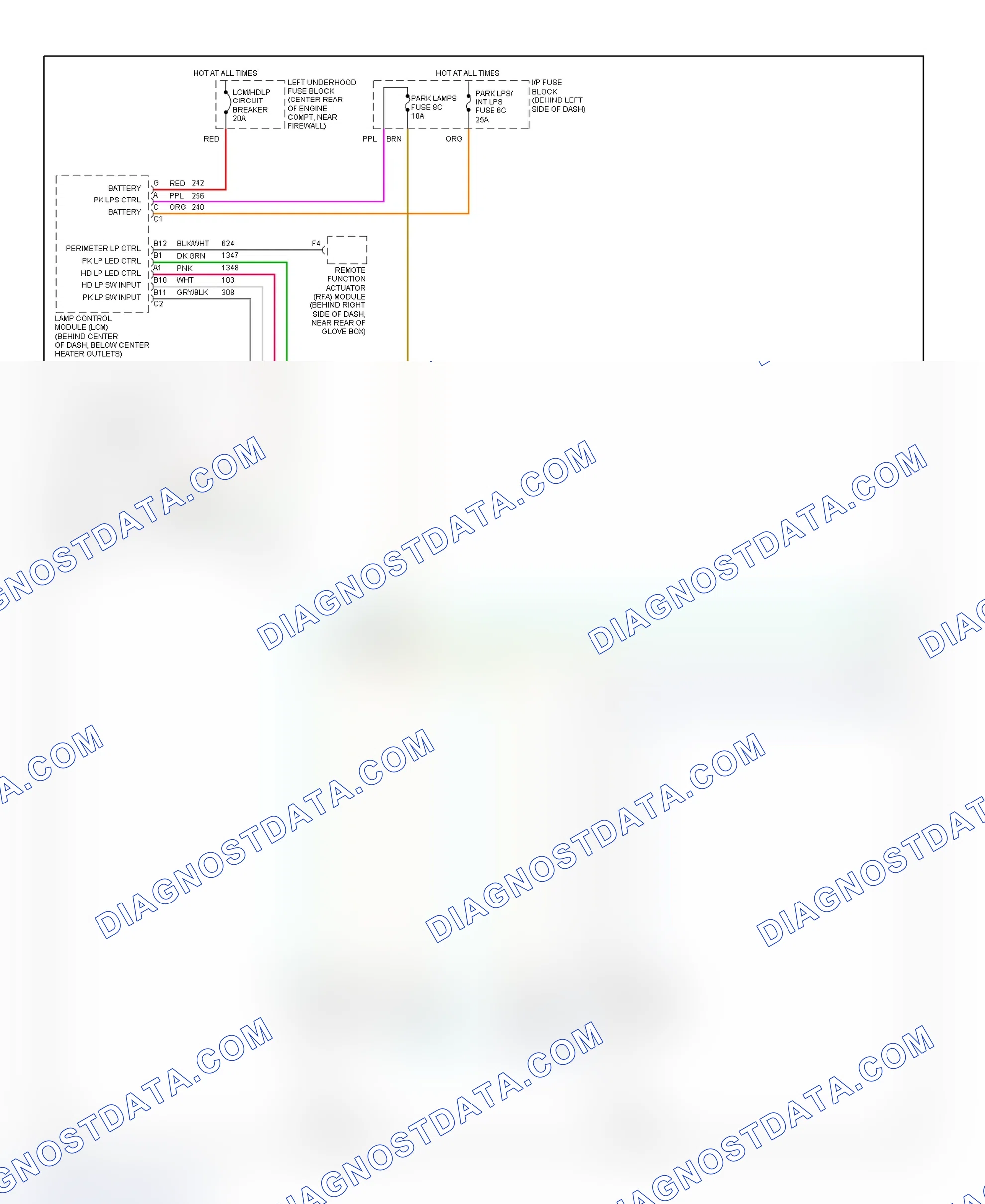 Scheme 27: Exterior Lights Wiring Diagram (LeSabre - 1 Of 2)