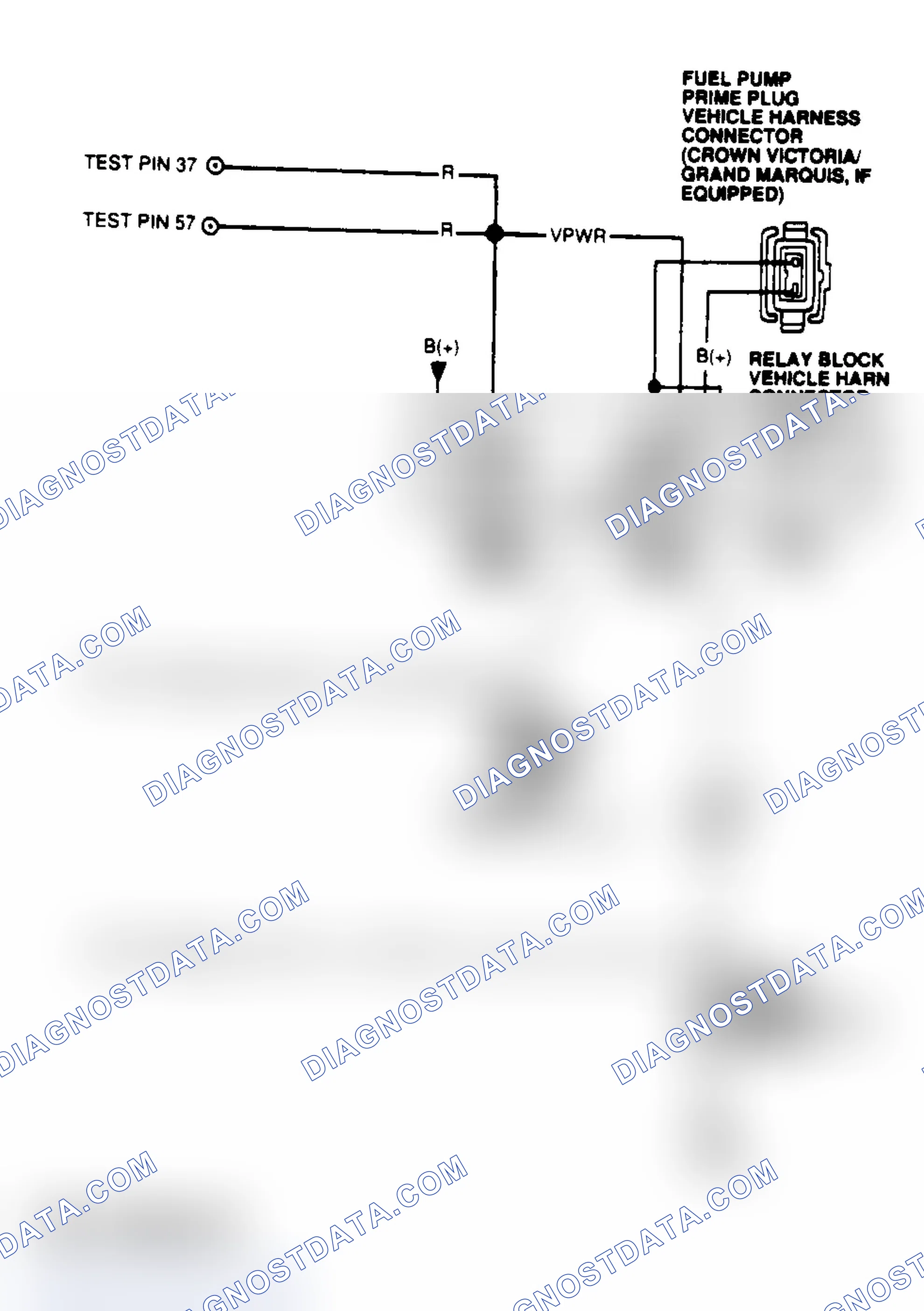 Scheme 57: Fuel Pump Monitor Diagram (Crown Victoria, Grand Marquis & Town Car)