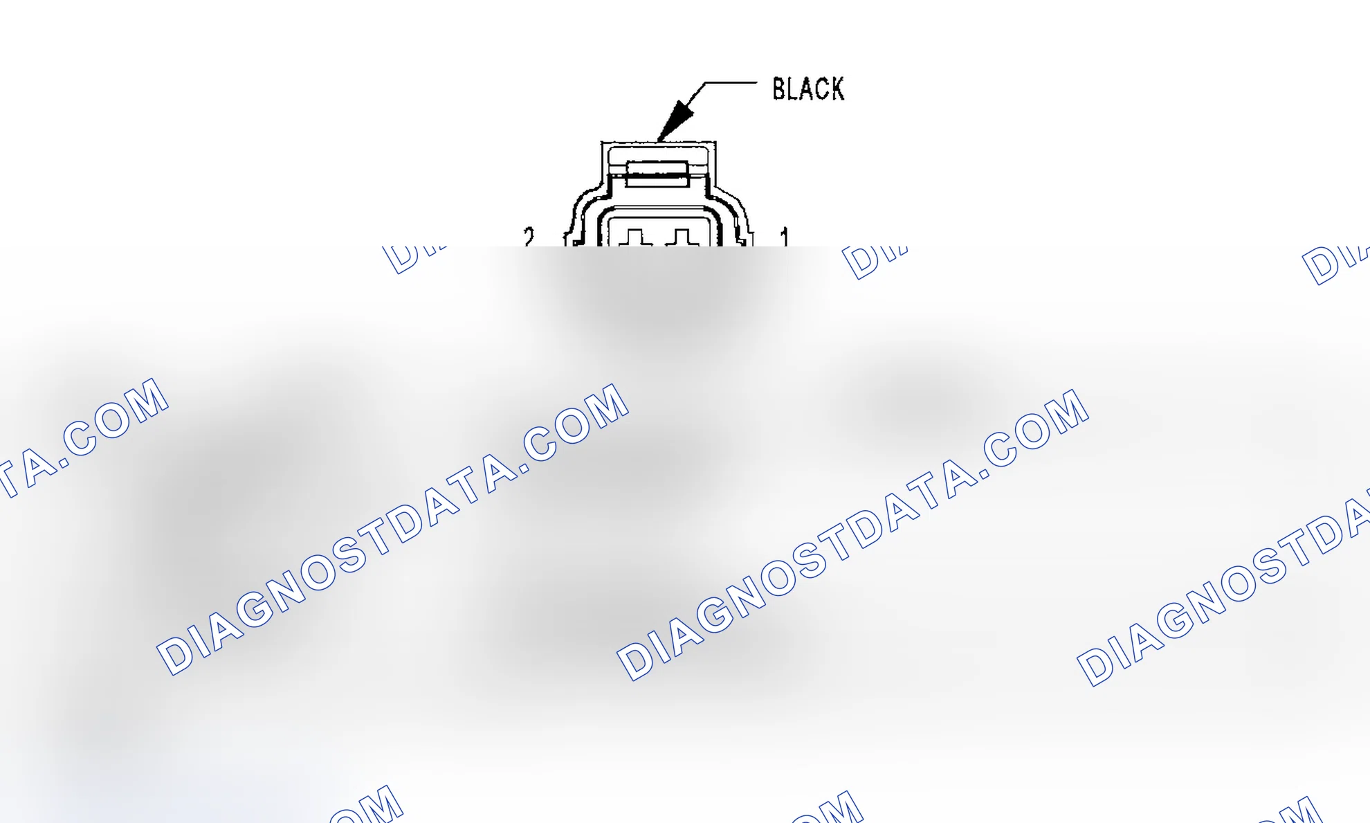 Scheme 305: A/C PRESSURE TRANSDUCER CONNECTOR END VIEW